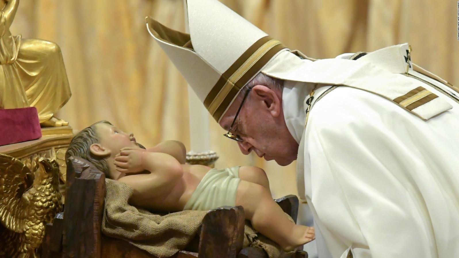 El Papa Francisco durante la Misa de Nochebuena. 