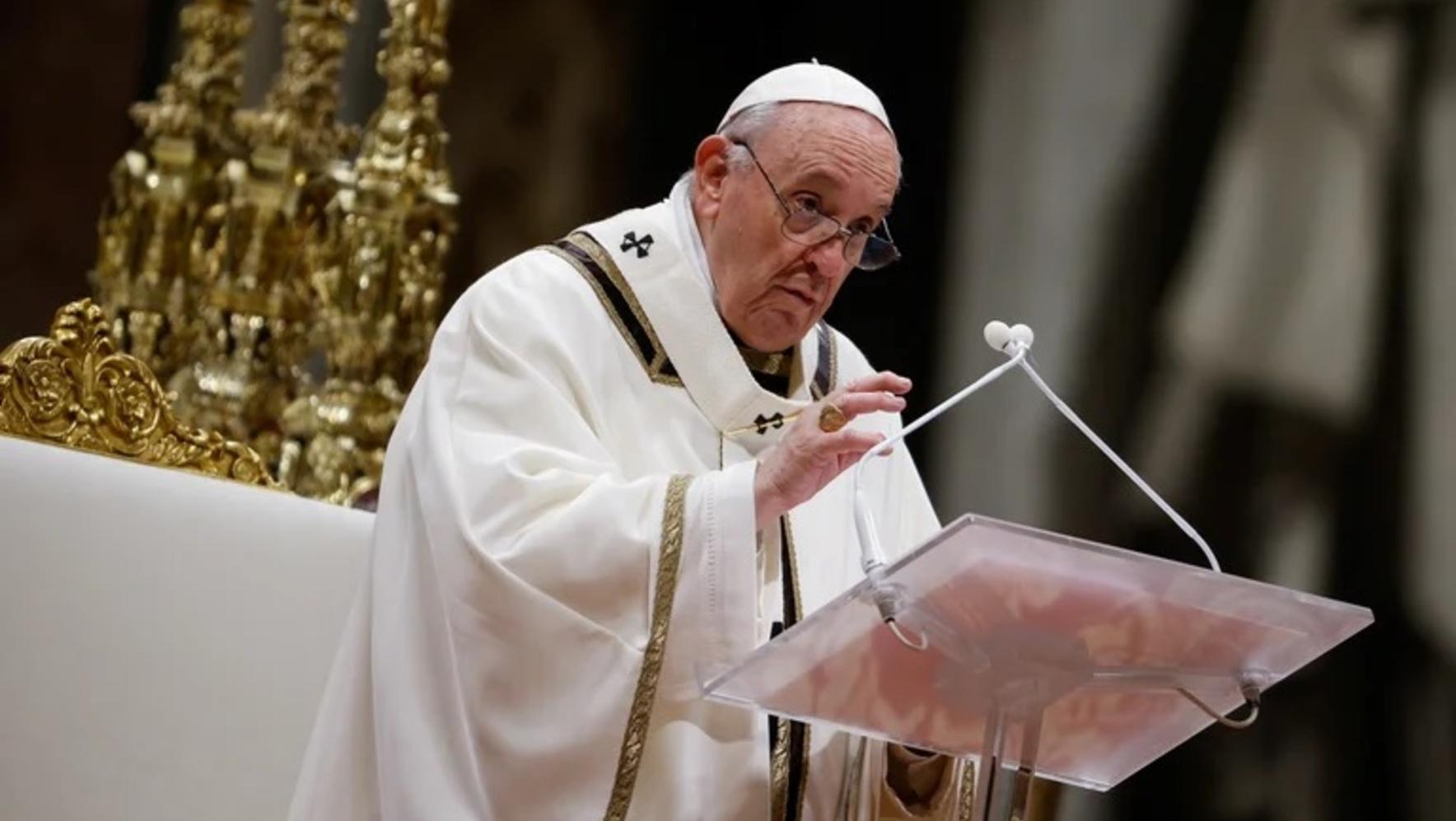 El papa Francisco celebró la misa de Noche Buena en la Basílica de San Pedro.