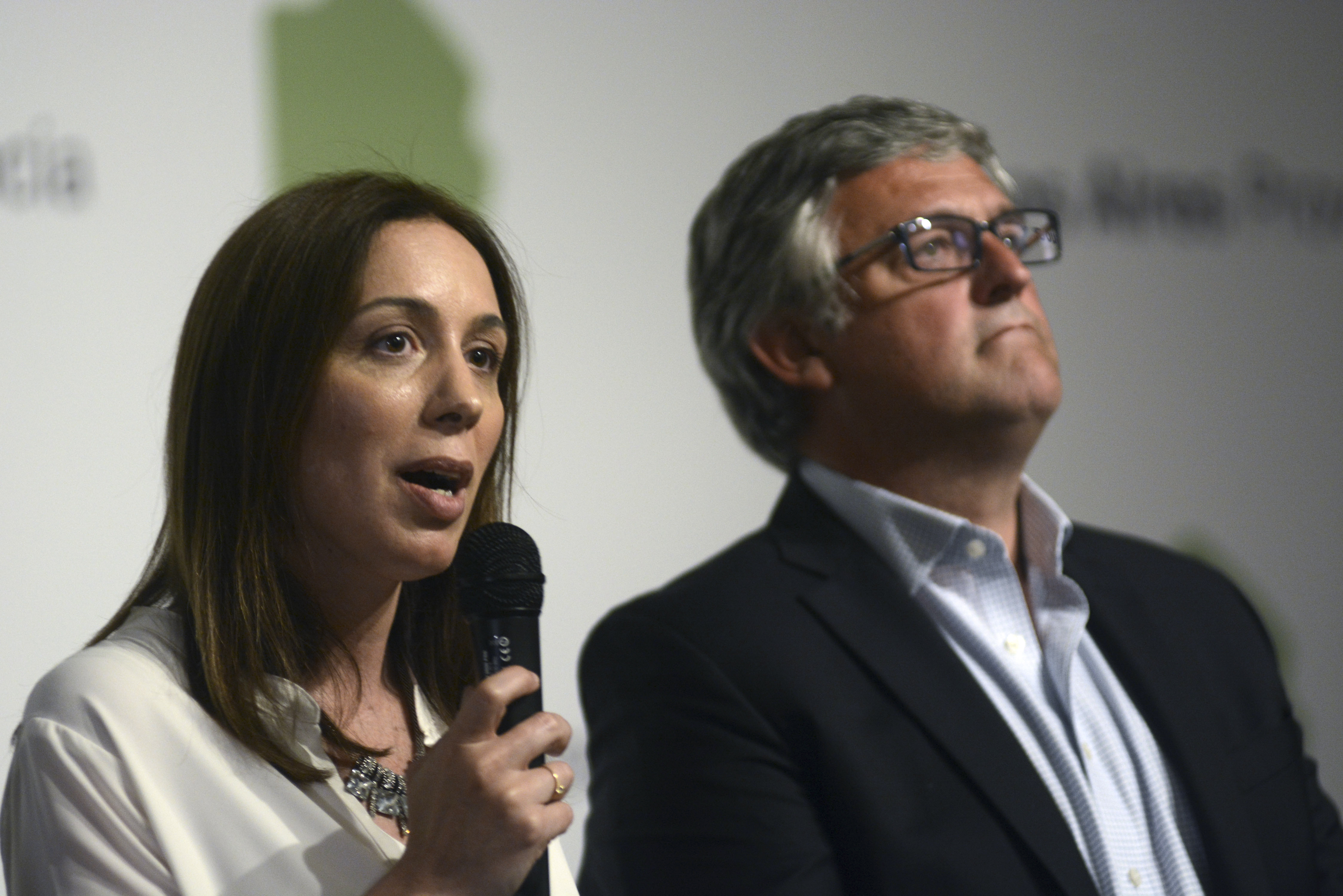 María Eugenia Vidal, junto a Marcelo Villegas, uno de sus ex funcionarios denunciado por la   <a href='https://www.cronica.com.ar/tags/AFI'>AFI</a>. (TELAM)