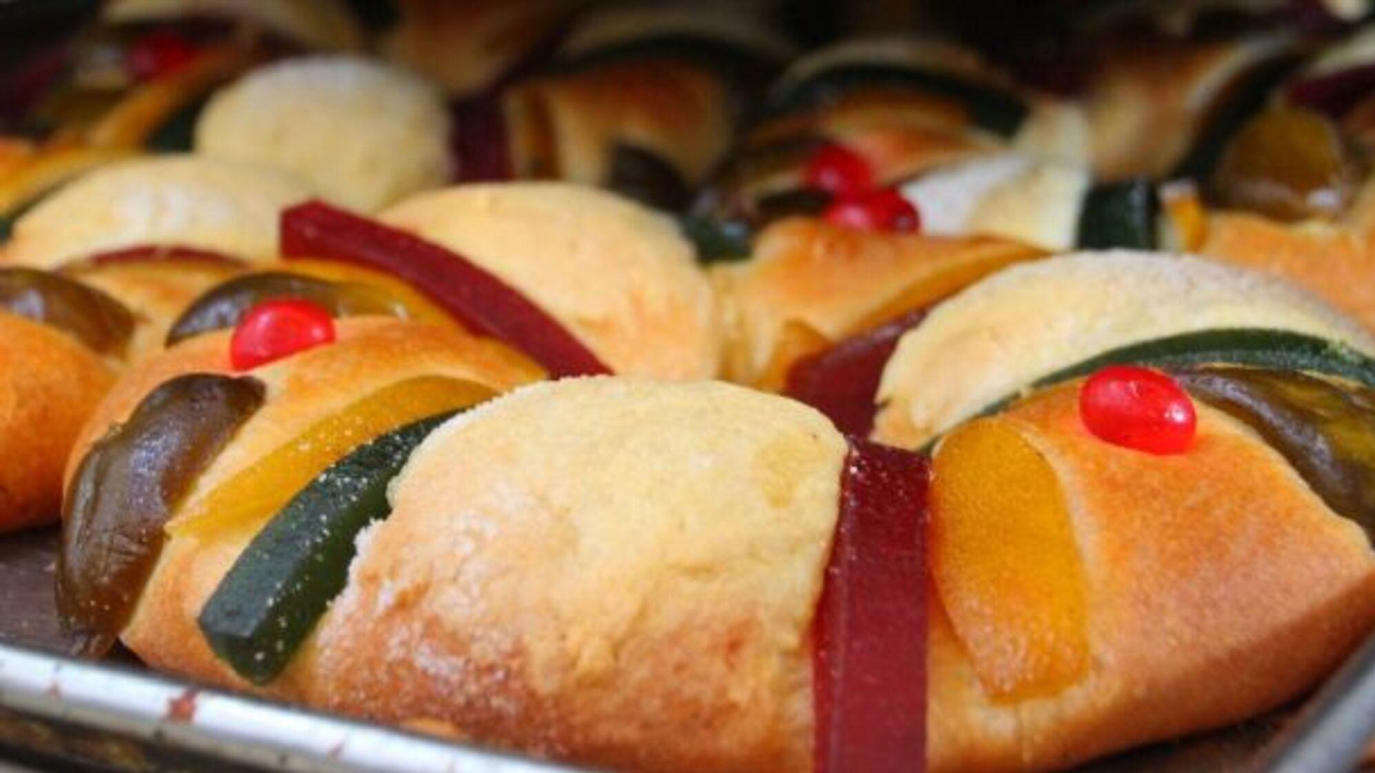 La tradicional rosca de reyes.