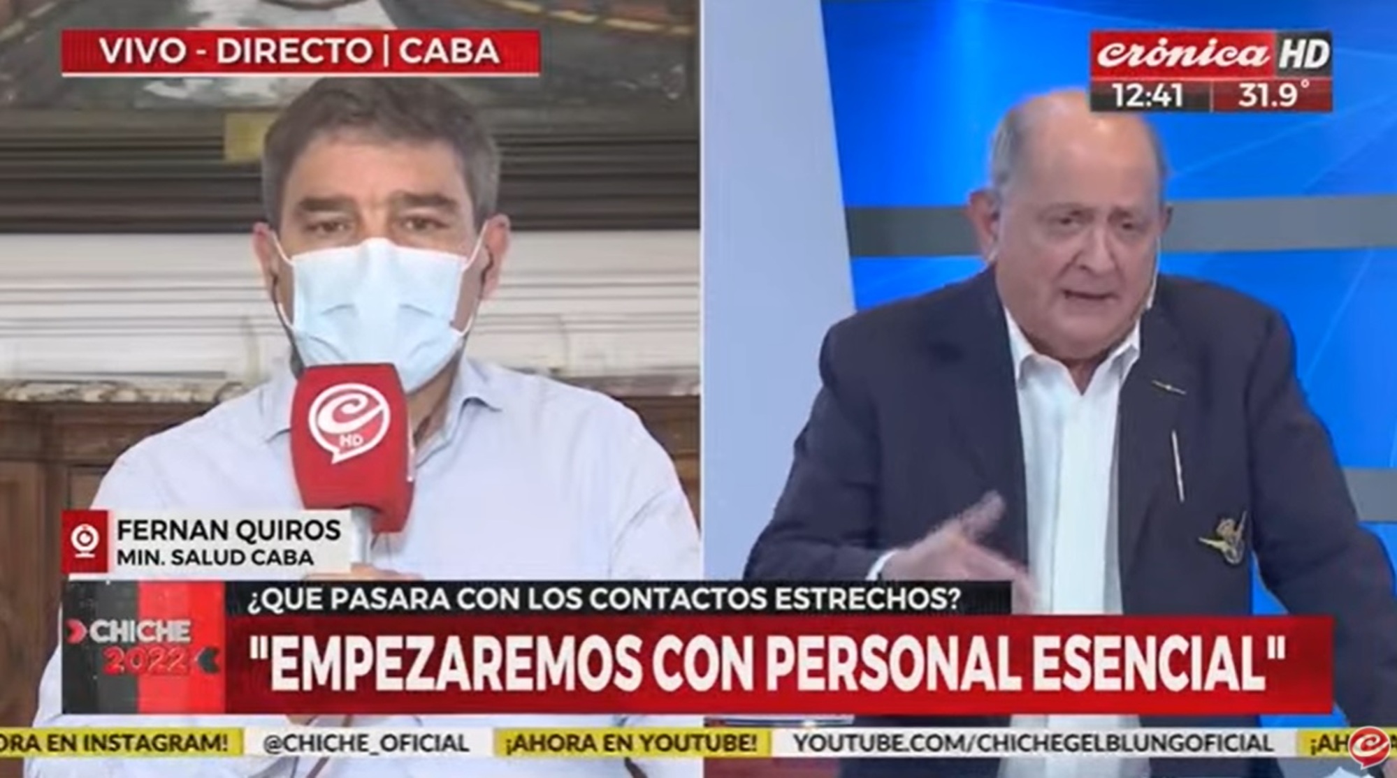 Quirós se refirió a la nueva ola de coronavirus en una entrevista con Chiche Gelblung.