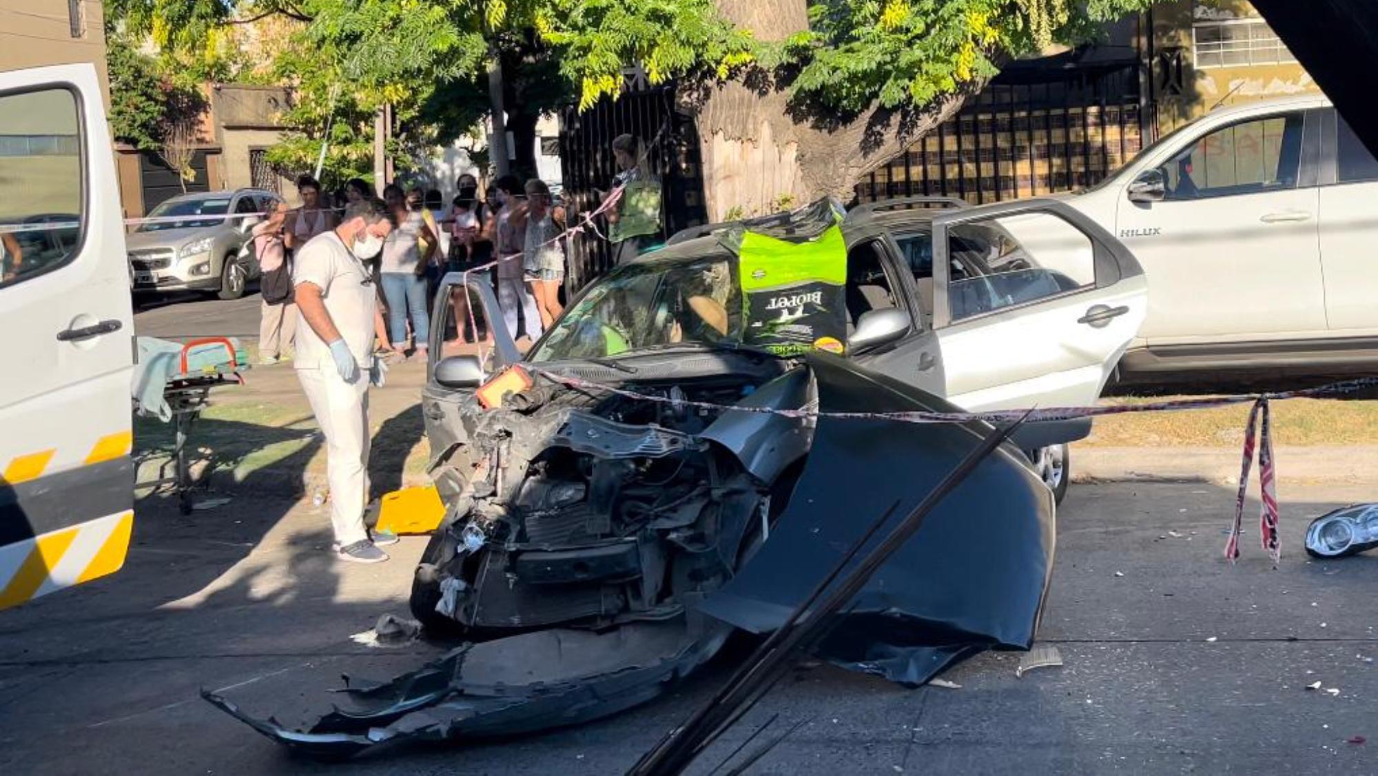 Así finalizó uno de los vehículos implicados en la colisión.