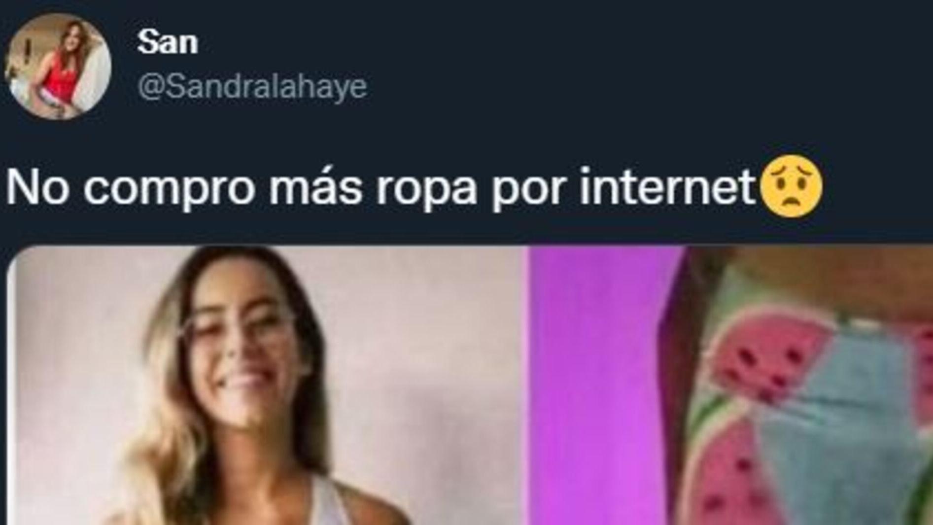 Pidió una prenda online pero por una insólita razón no se la pudo poner (Twitter).