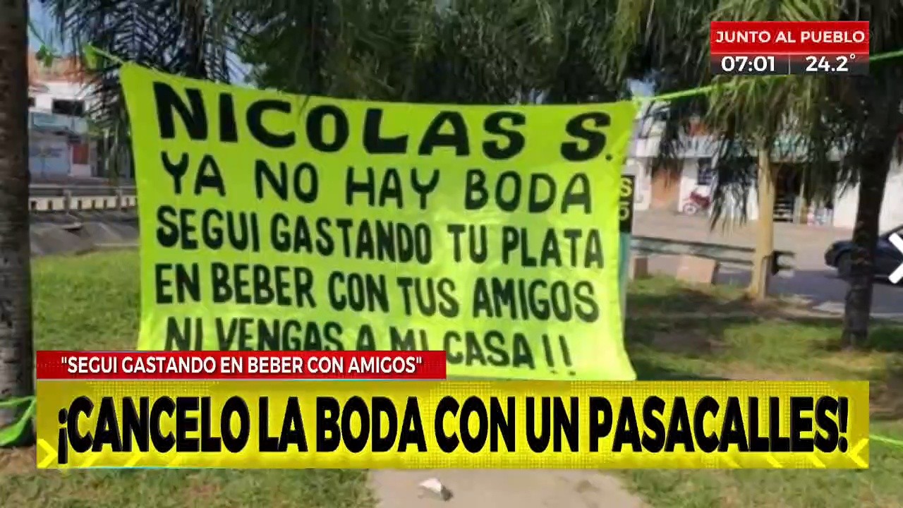 Una novia de Santa Cruz de la Sierra, Bolivia, llegó al límite de su paciencia esta semana y puso un contundente pasacalles.