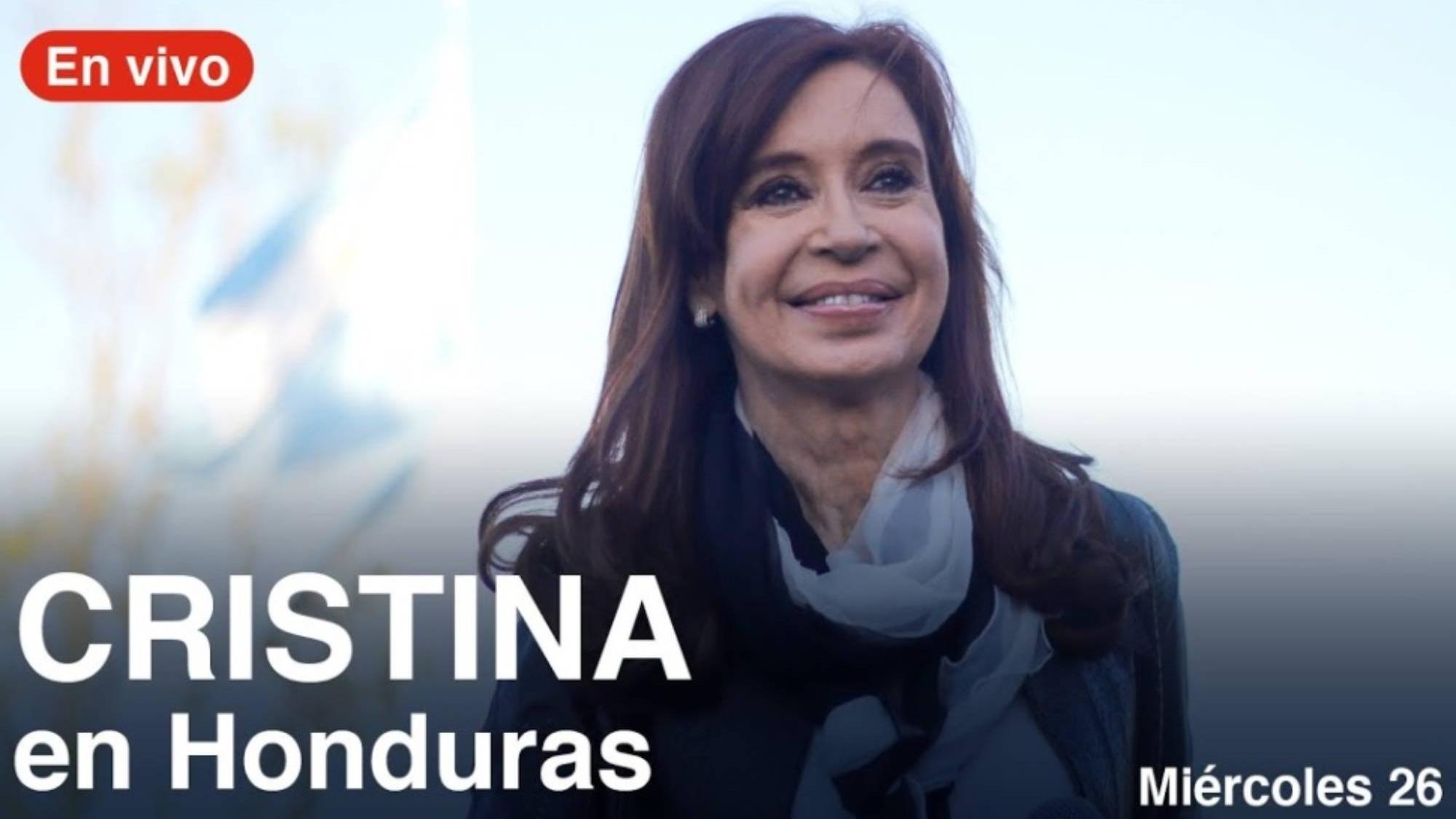 Cristina Fernández de Kirchner disertará en el auditorio de la Universidad Nacional de Honduras.