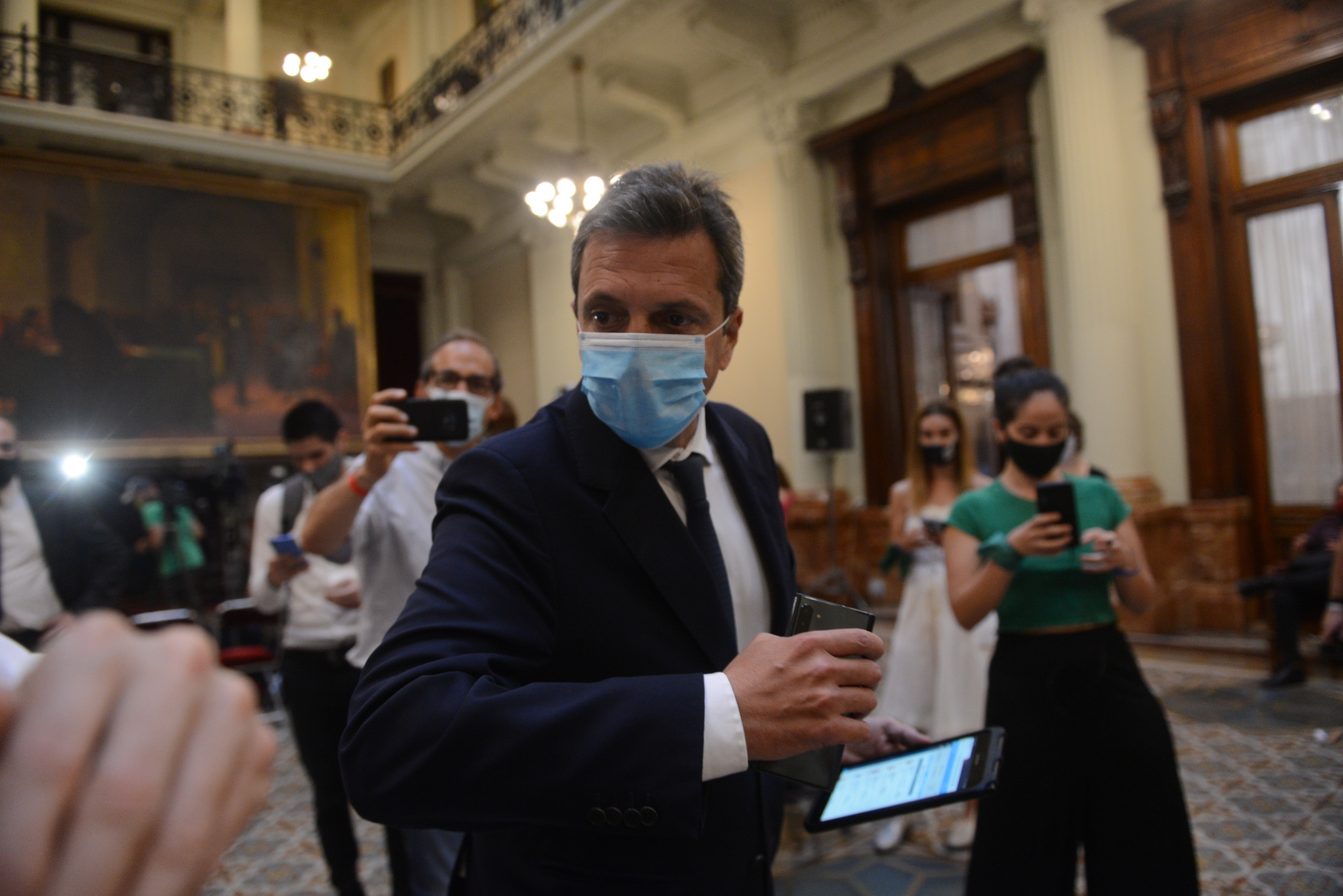 Sergio Massa, presidente de la Cámara de Diputados, a la espera del proyecto.