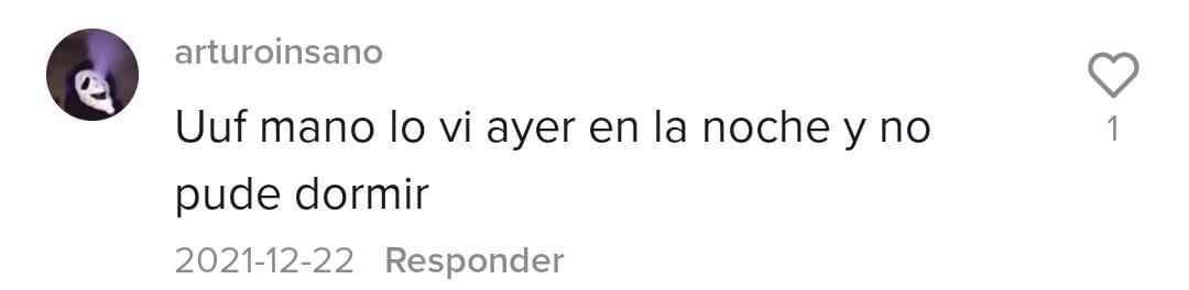 Captura de los comentarios del video