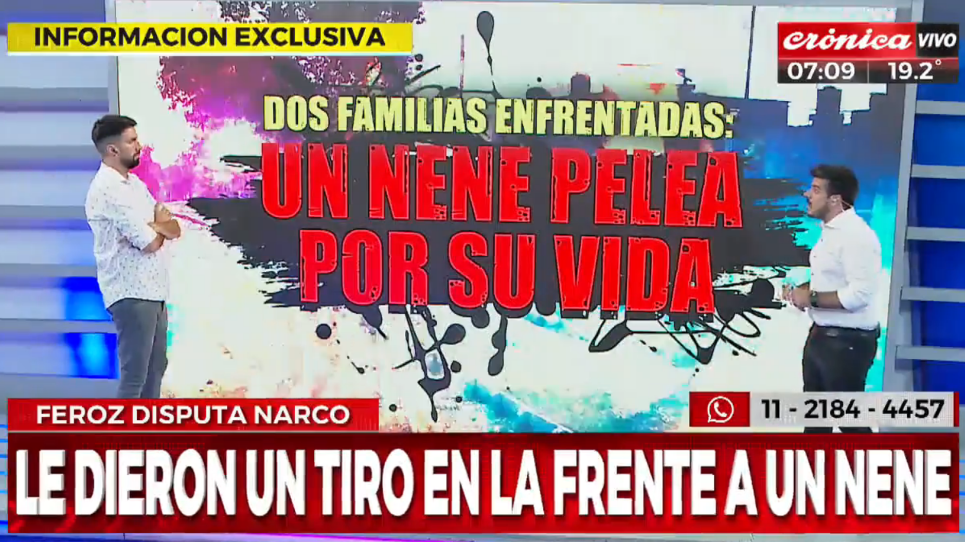 Balearon en la cabeza a un nene de 5 años durante una 