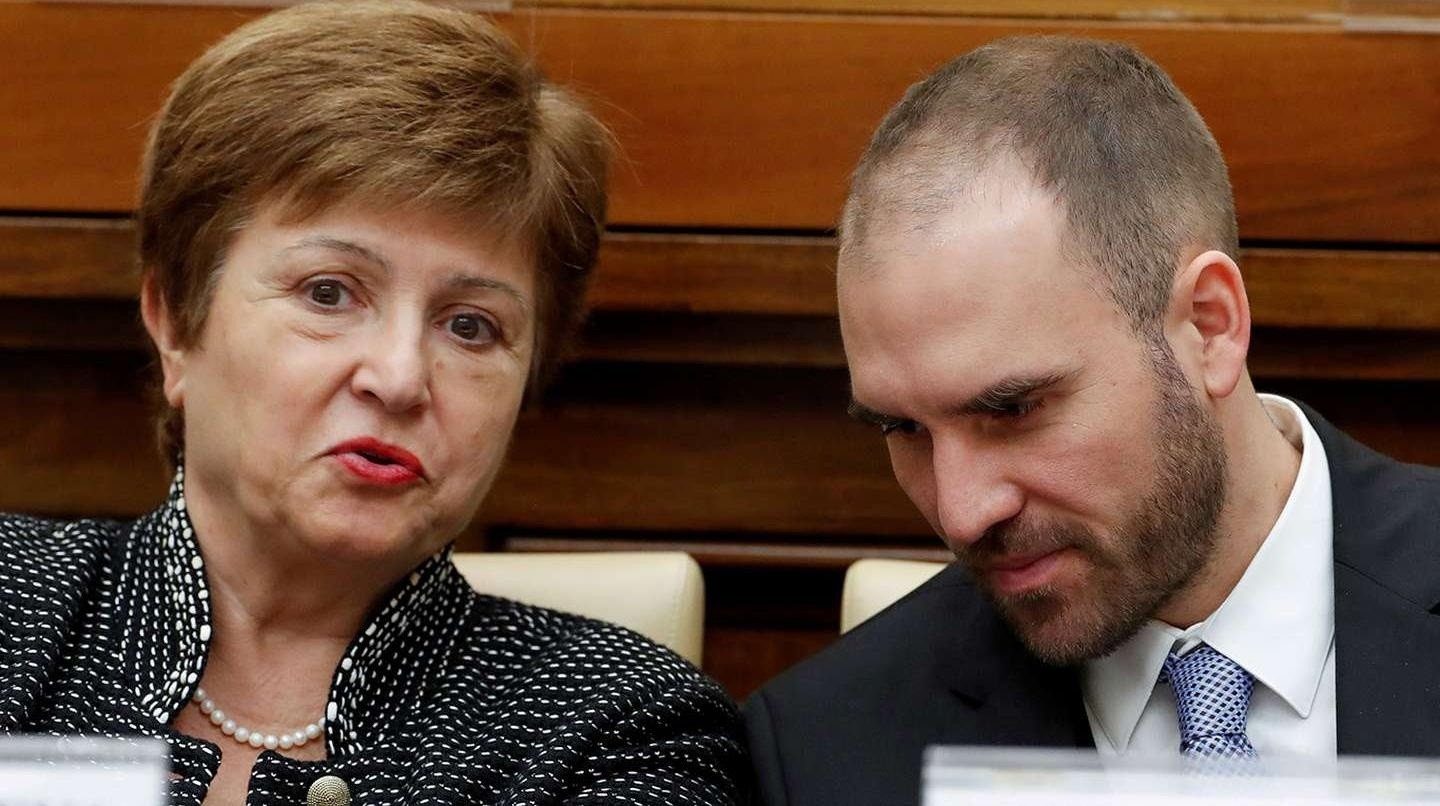 Kristalina Georgieva junto a Martín Guzmán.