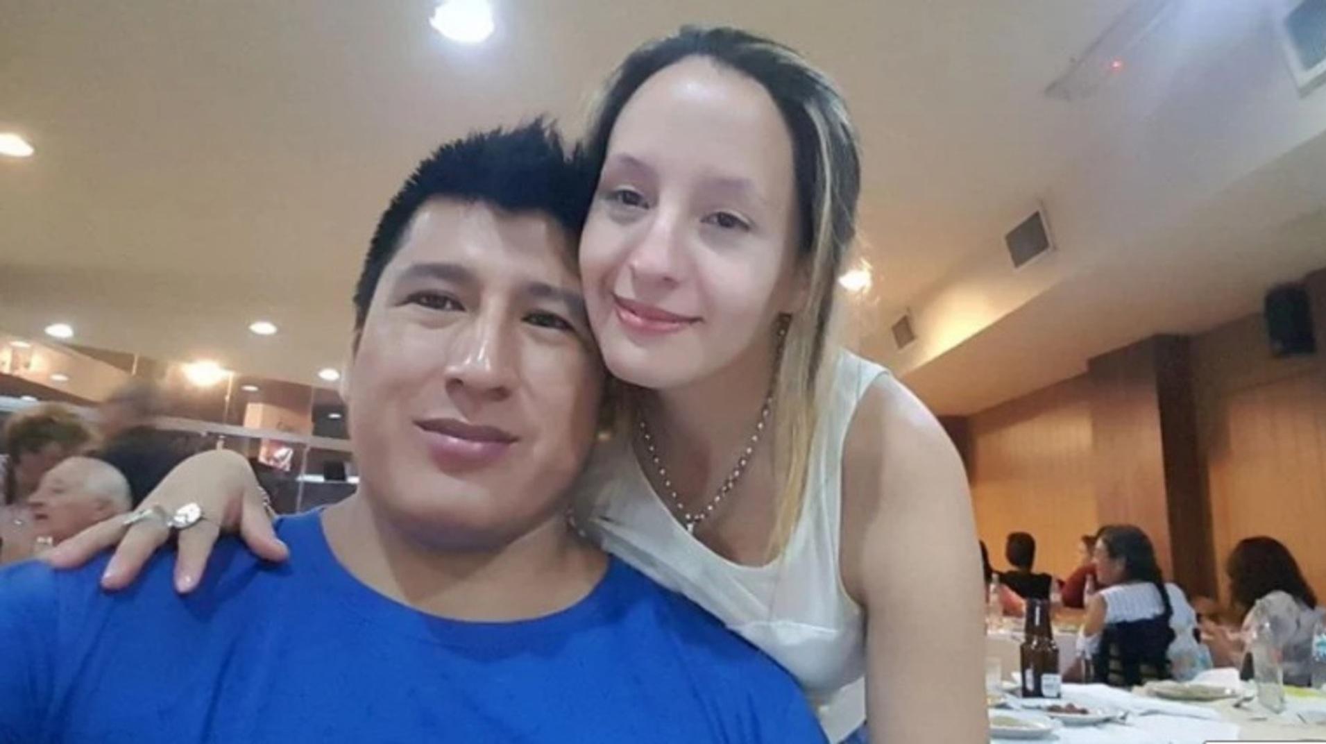 Karen Oviedo y su esposo Ángel Aquino.