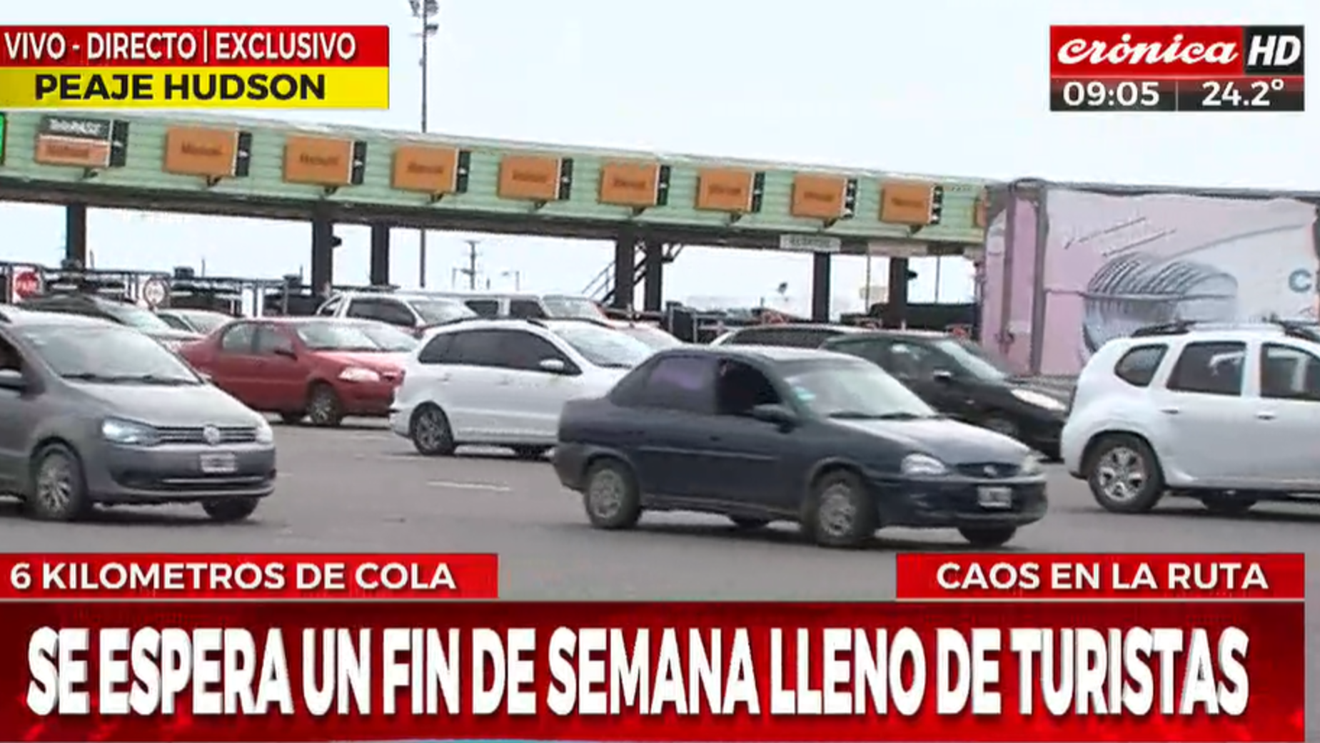 La mañana del sábado arrancó con seis kilómetros de cola en la principal ruta rumbo a la Costa. 