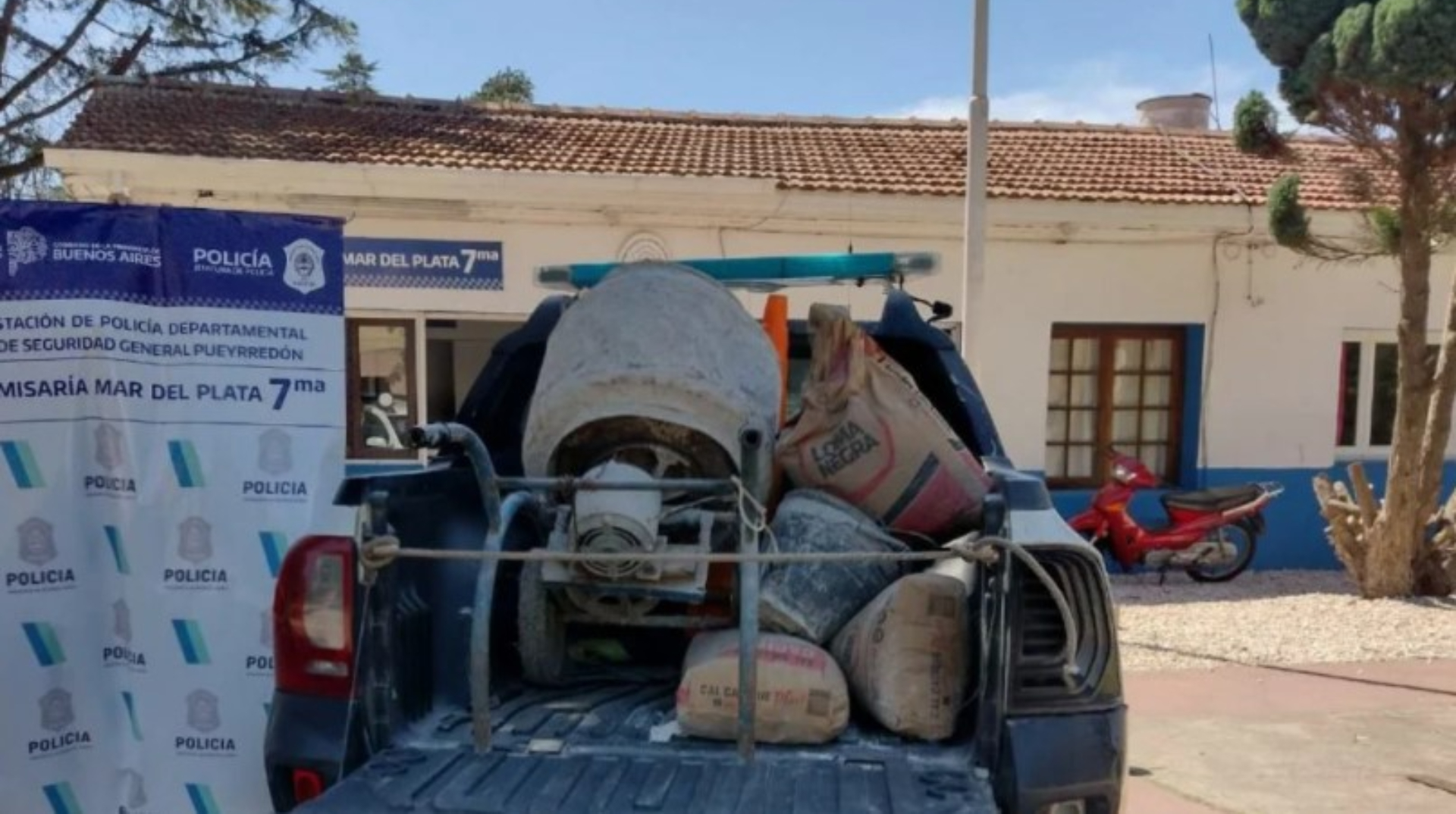 Los materiales de construcción del hombre fueron secuestrados por la Policía de la comisaría séptima.