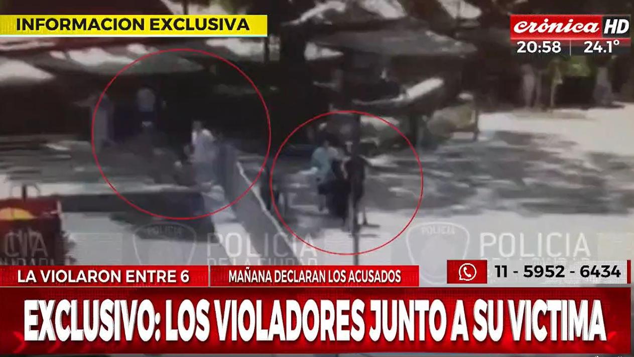 La grabación de las cámaras de la Policía de la Ciudad en el momento en que captan a la víctima.