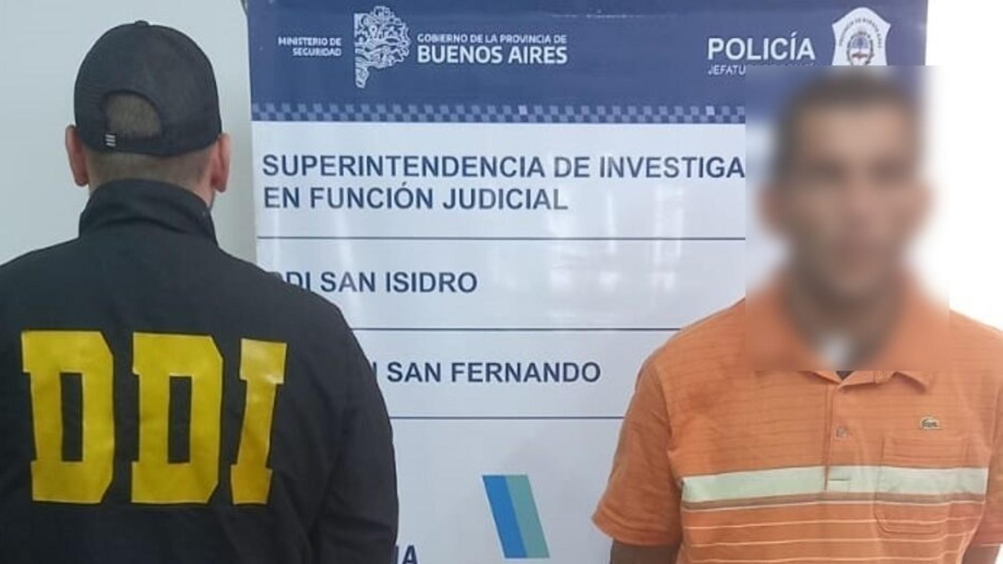 Este es el sujeto que fue arrestado por los efectivos policiales en El Talar.