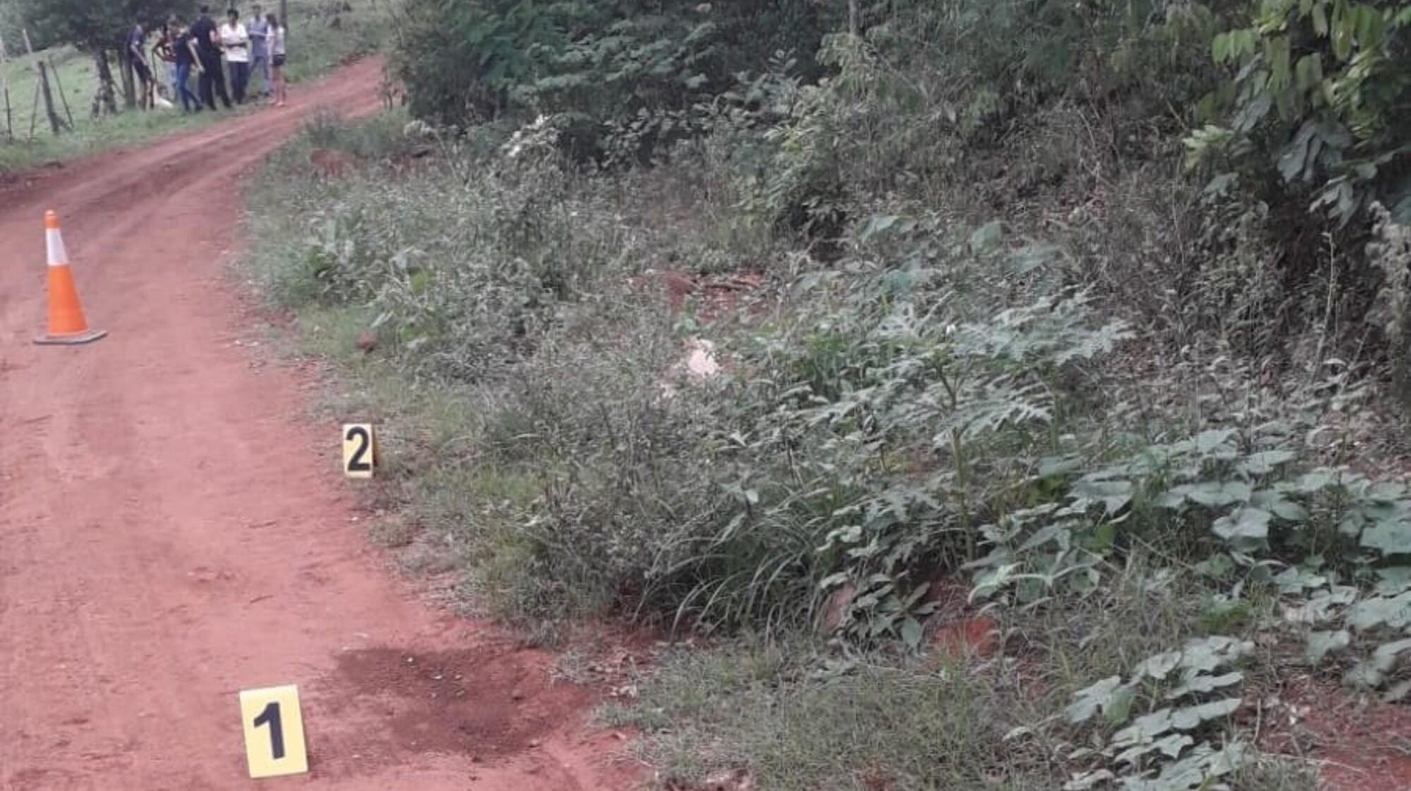 Este es el camino en Oberá donde fue atacada la víctima cuando iba a trabajar (Gentileza El Territorio).