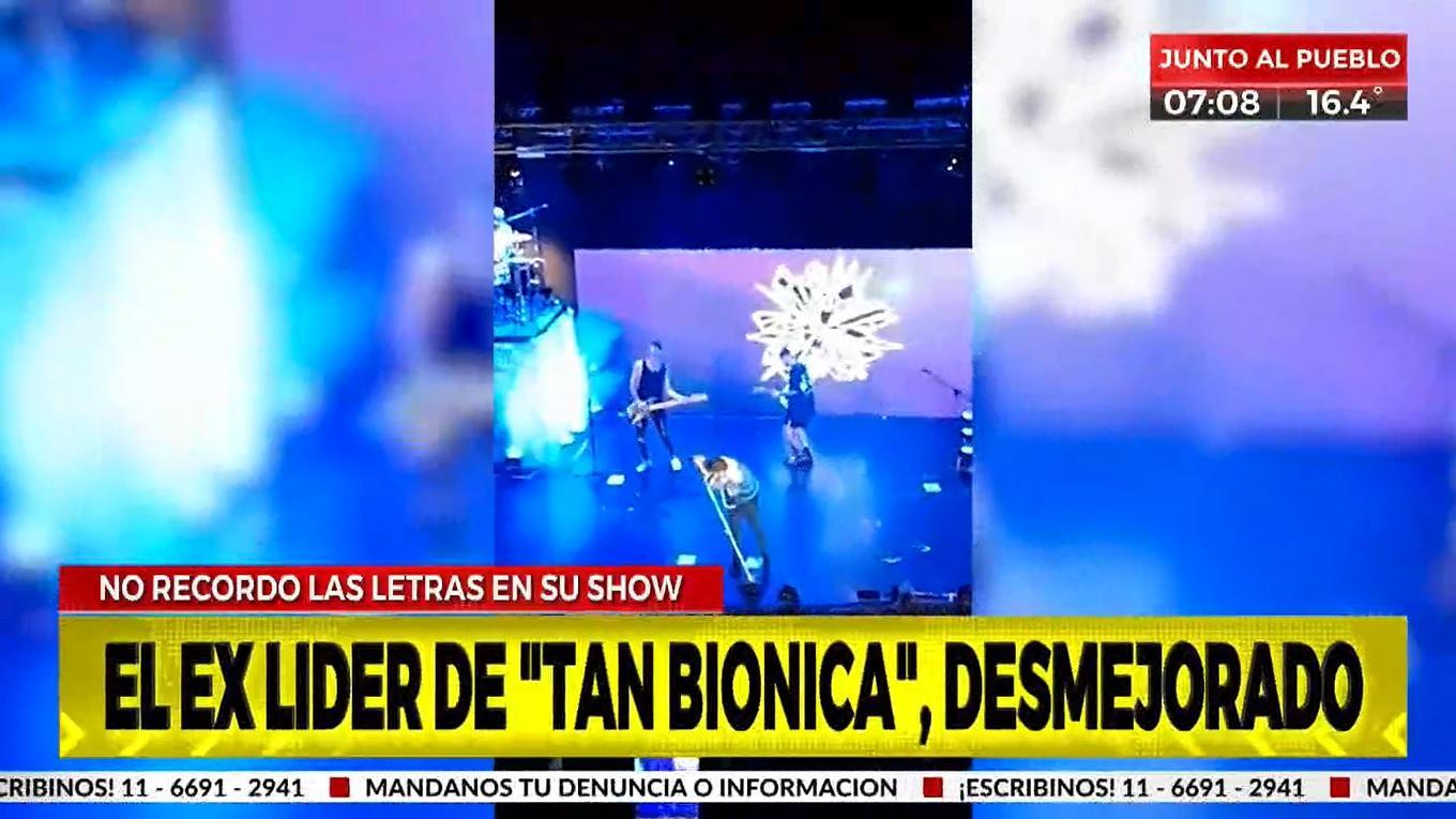 Chano, ex líder de Tan Biónica, brindó un show en Ituzaingó y sus fan advirtieron que se lo vio desmejorado (Crónica HD).