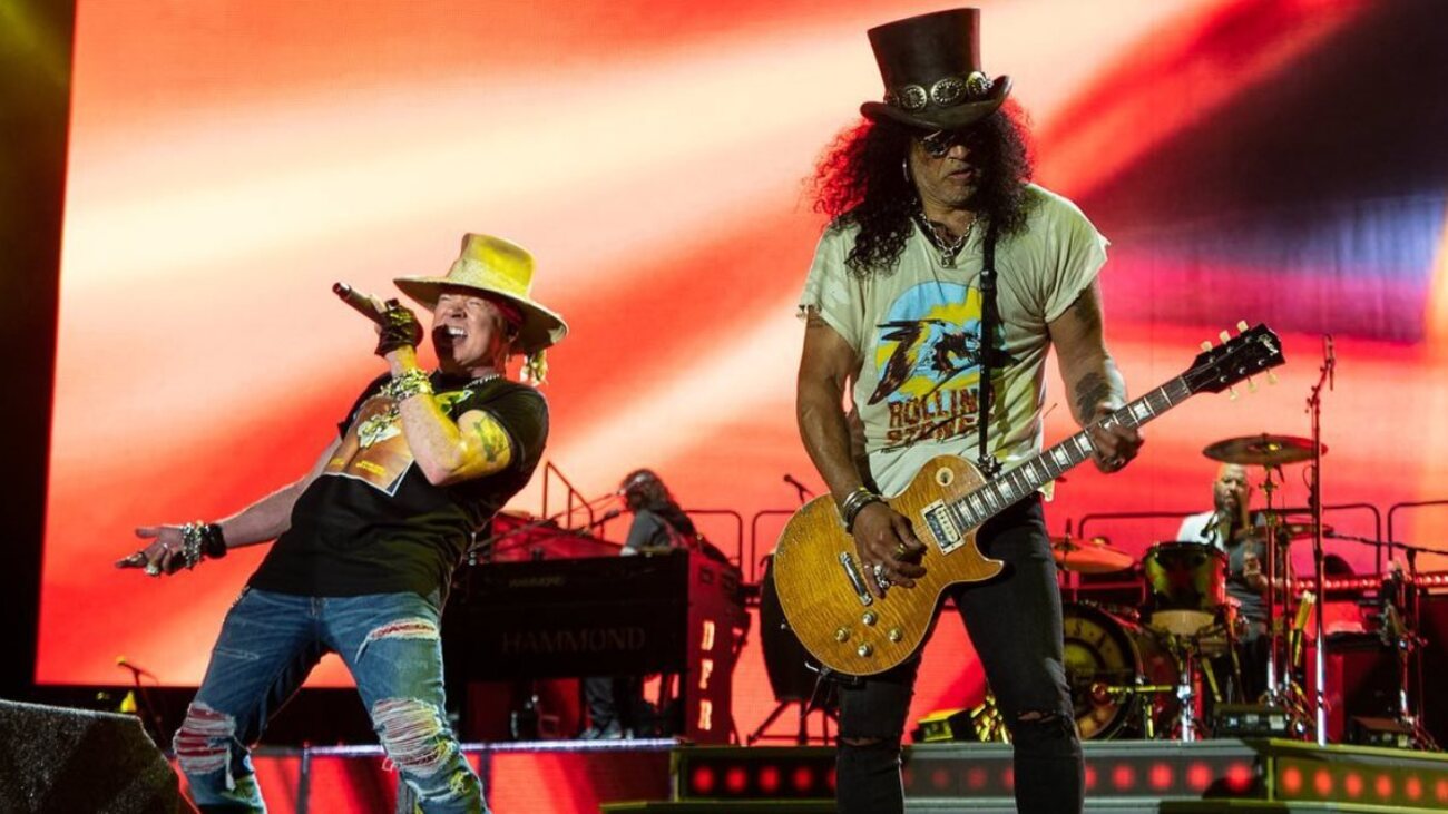 Axl Rose y Slash, cantante y guitarrista líder de Guns N' Roses, la banda que vuelve a tocar en Argentina (Archivo).