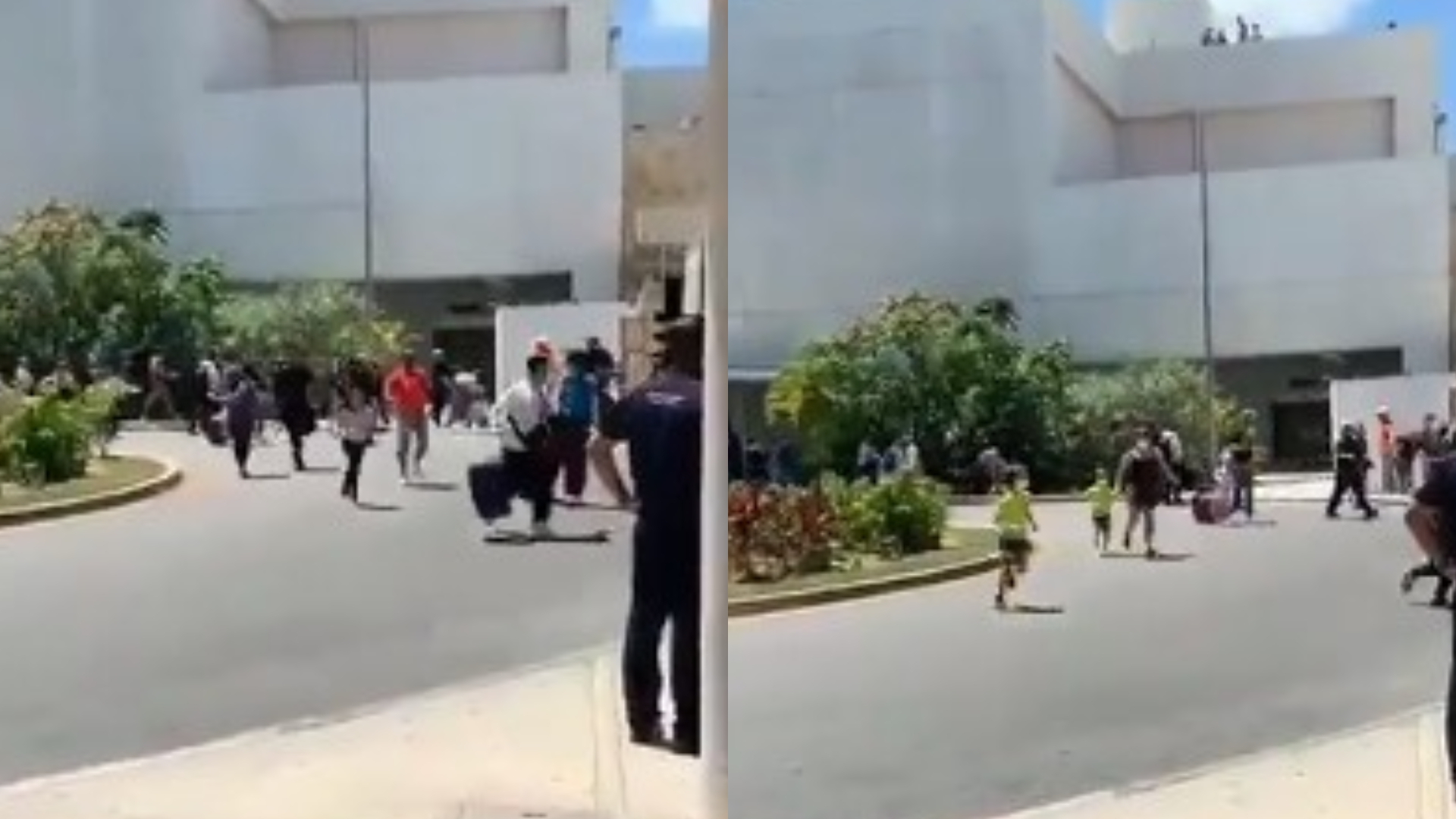 La gente salió corriendo del aeropuerto por alarma de posibles disparos.