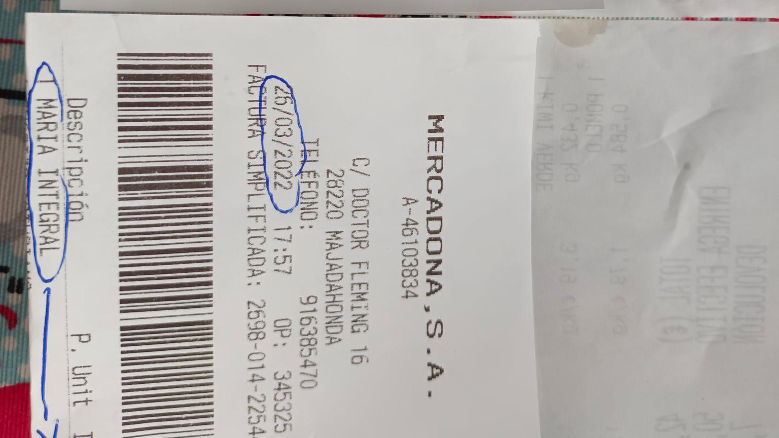 El ticket del supermercado se volvió viral en Twitter.