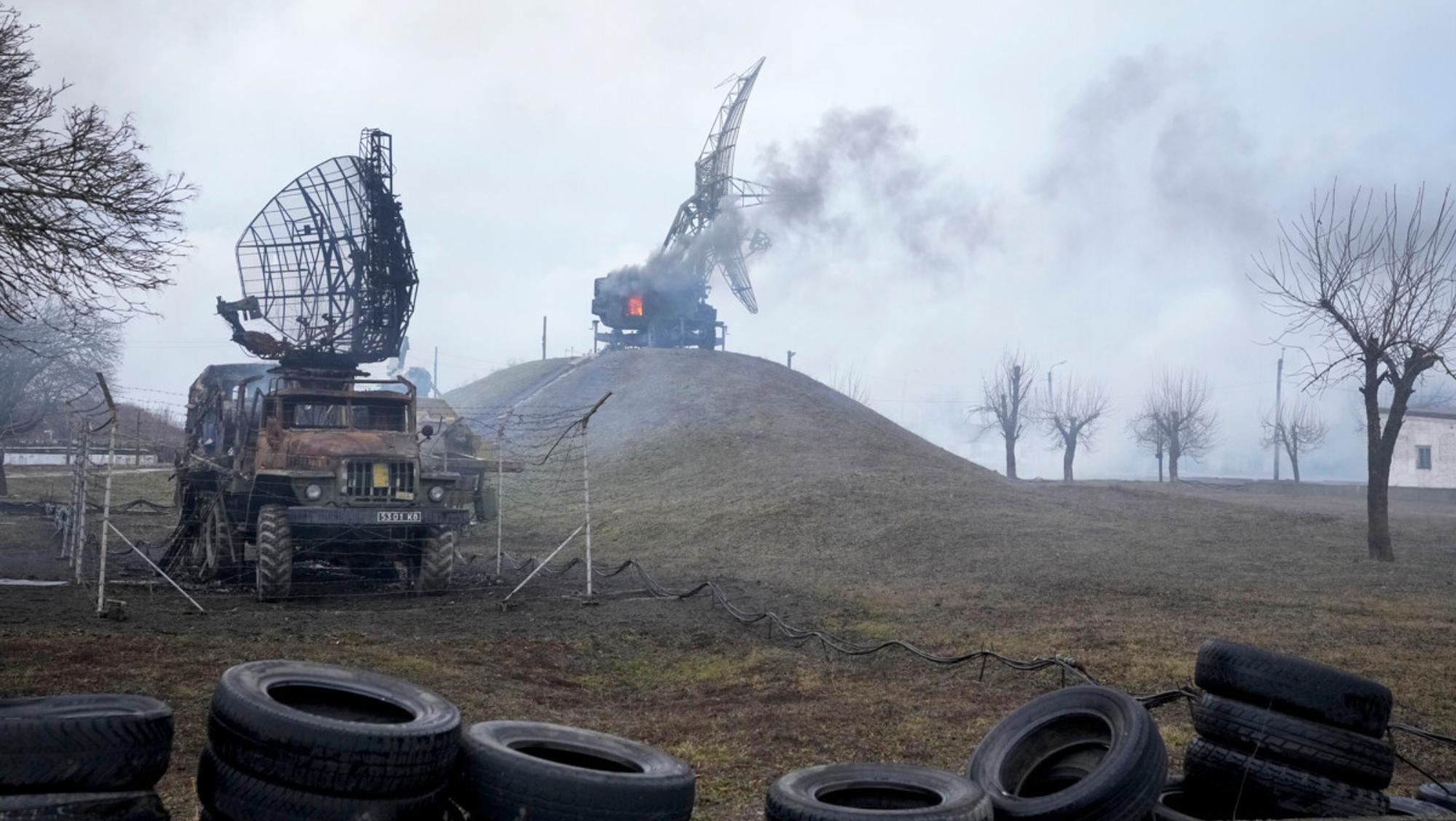 Los alrededores de la central nuclear fueron el escenario de duros combates.