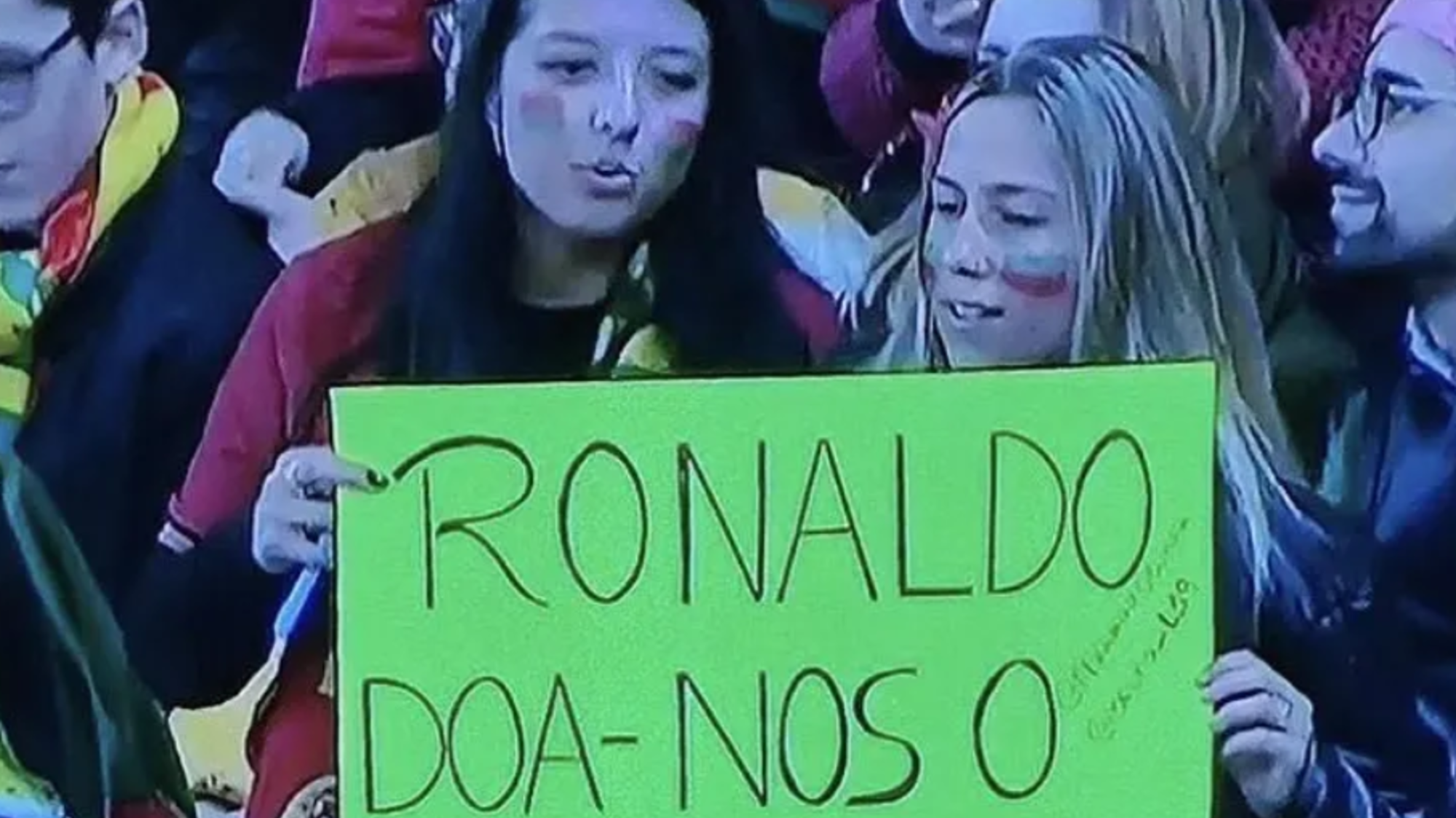 El mensaje de las fanáticas de Cristiano.