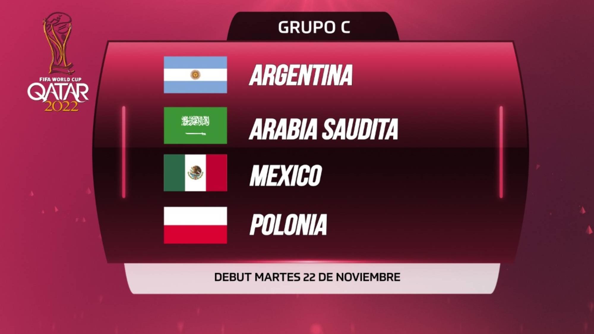 Mundial Qatar 2022: Argentina debuta contra Arabia Saudita, luego se mide con México y Polonia.