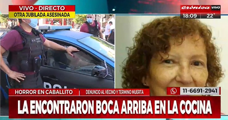 La policía investiga el caso de Gloria.