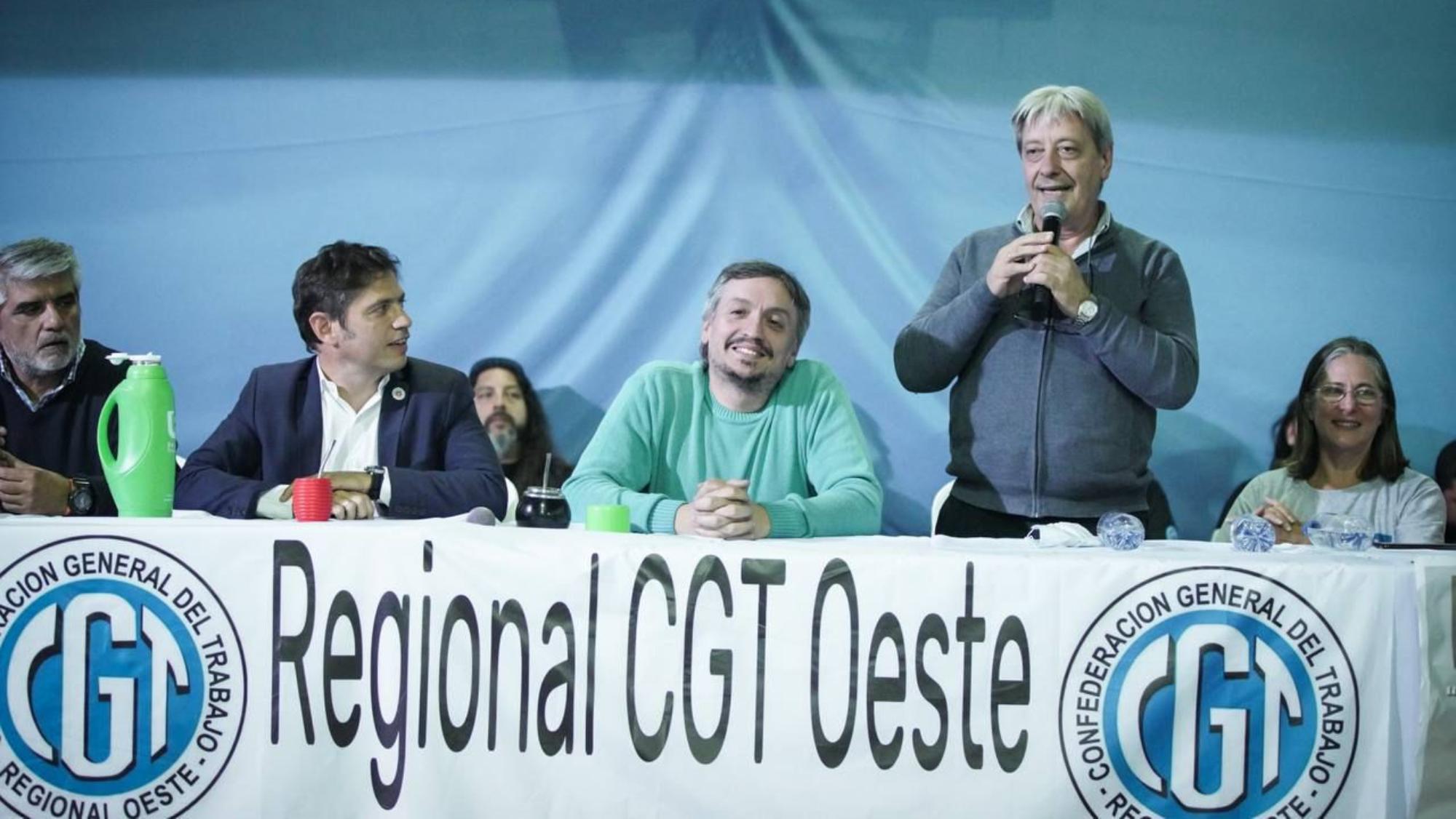 Fuertes definiciones de Máximo Kirchner en el acto de la Regional Oeste de la CGT.