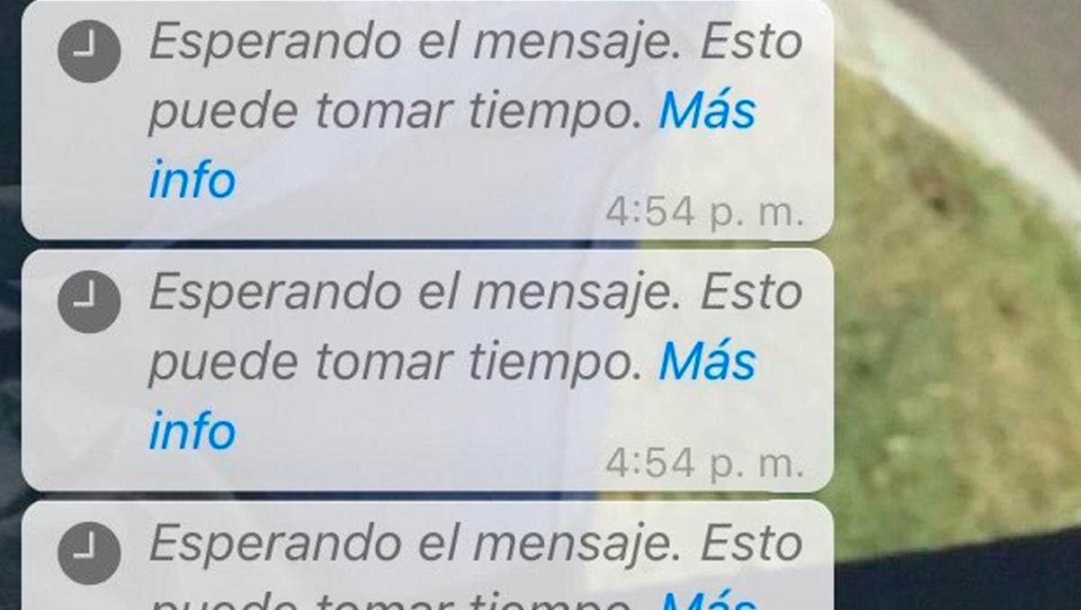 El error de WhatsApp refleja una falla o incompatibilidad en su sistema de cifrado.