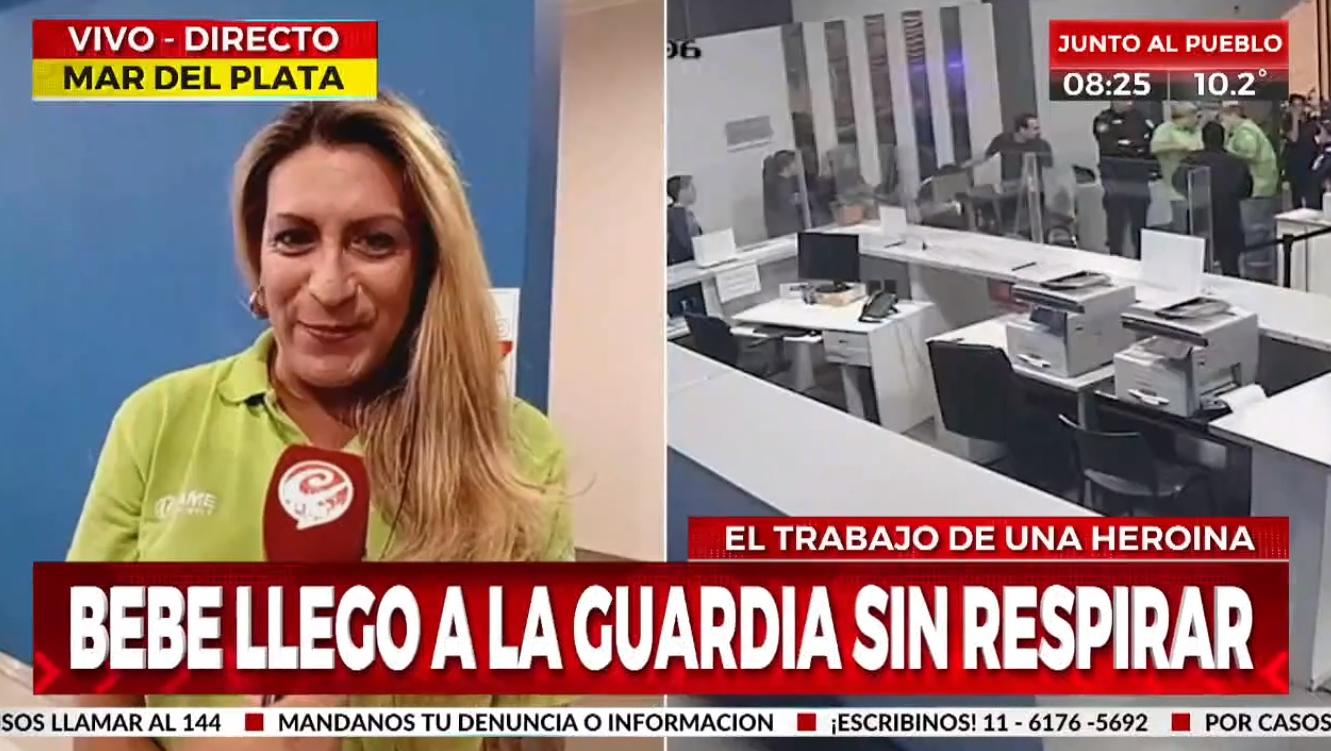 La auxiliar Alma Cristal Barraza le practicó RCP a un bebé y le salvó la vida (Crónica HD).