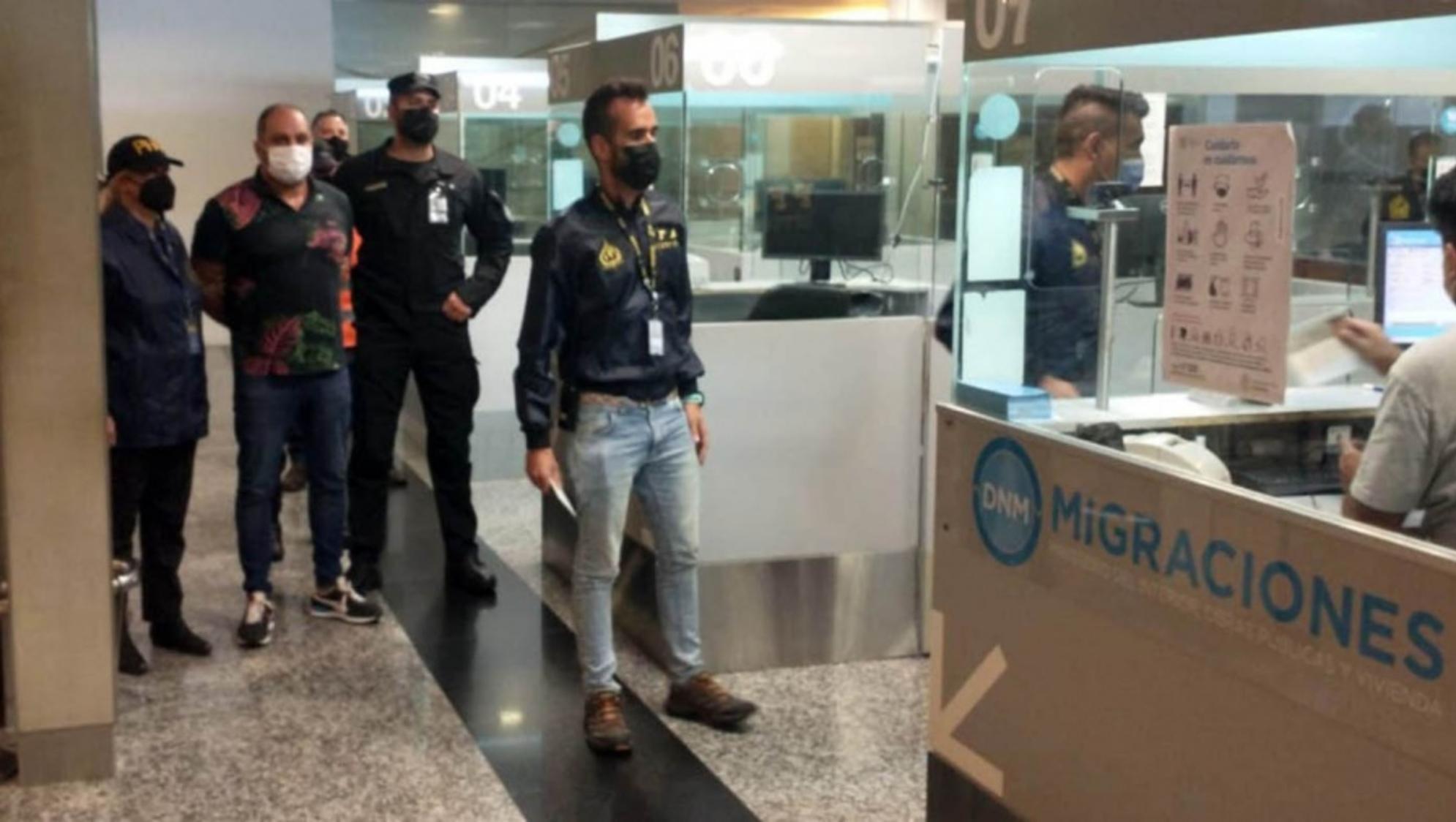 Cositorto arribó al aeropuerto internacional de Ezeiza el martes último, tras haber sido detenido por Interpol en República Dominicana (Télam).