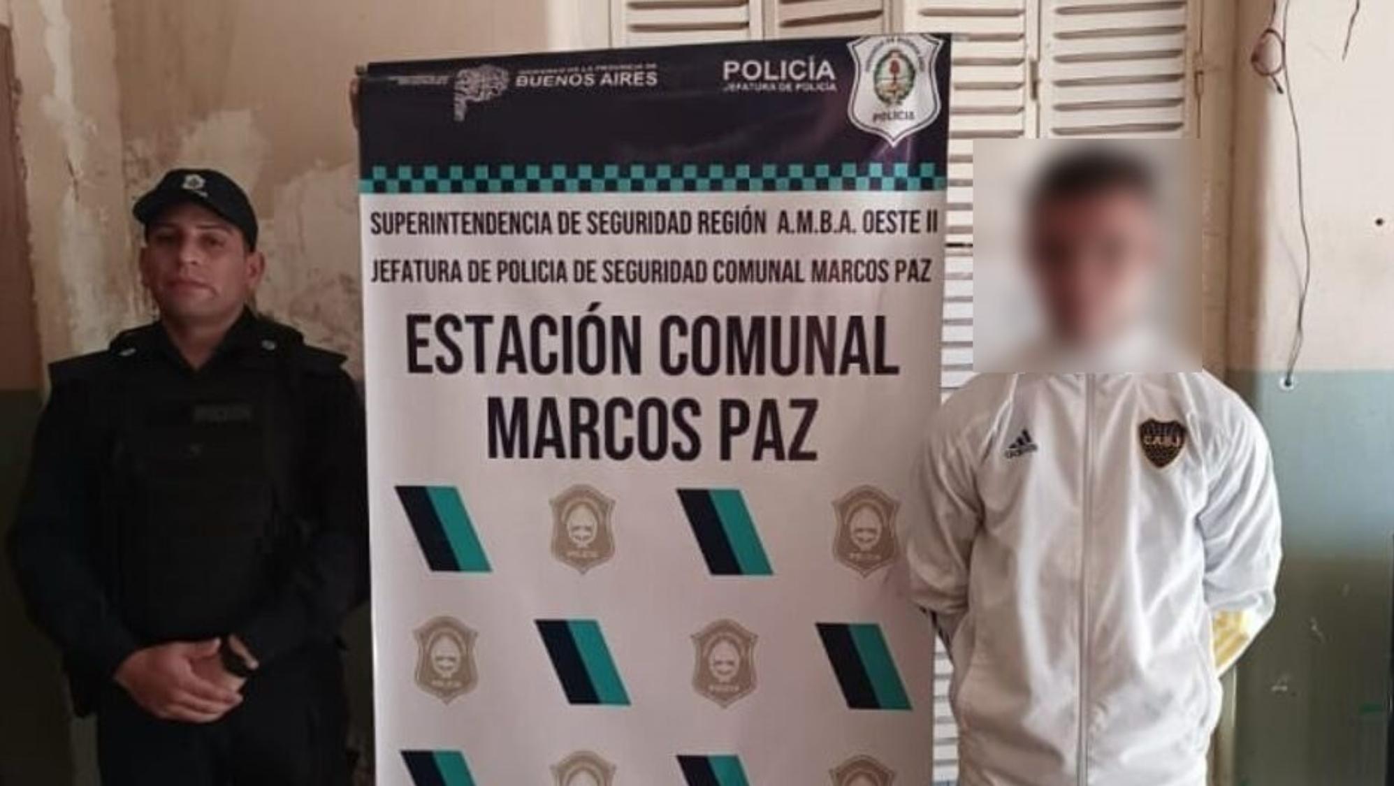 Este es uno de los individuos que fue capturado por los funcionarios policiales.