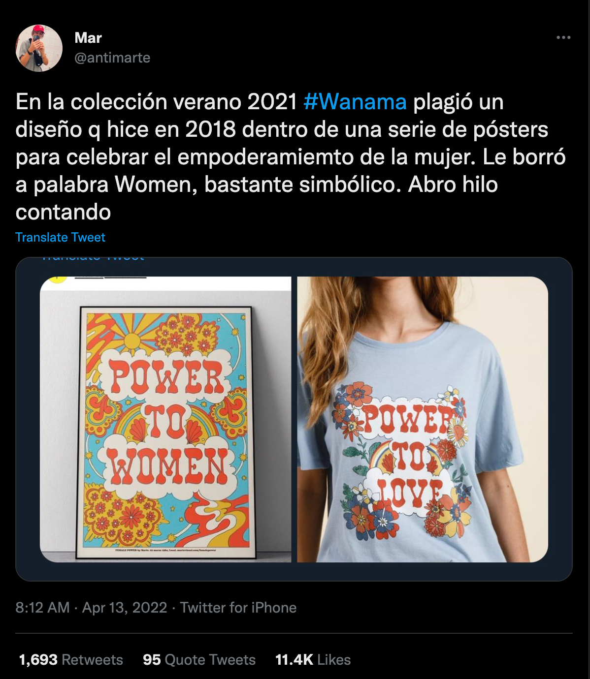 El tuit generó todo tipo de comentarios en contra de la marca de ropa.