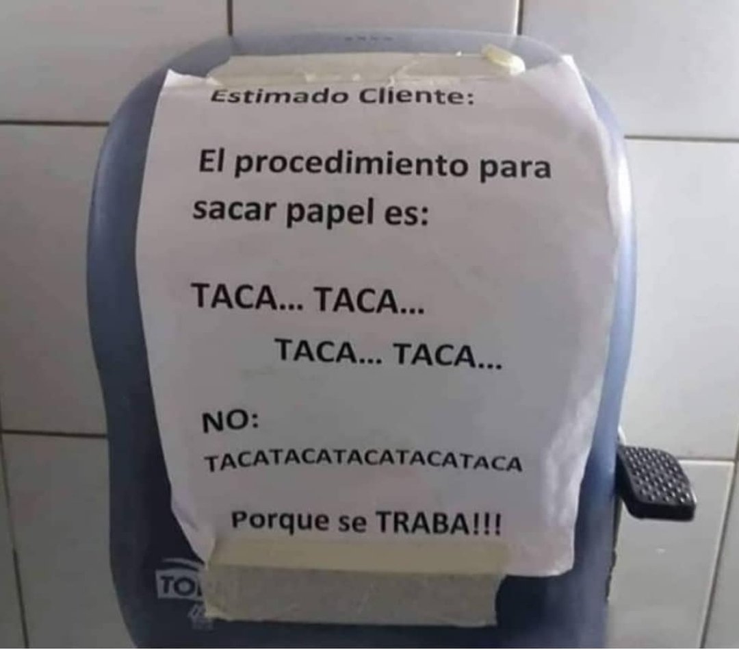 El cartel que pegaron en el baño del lugar.