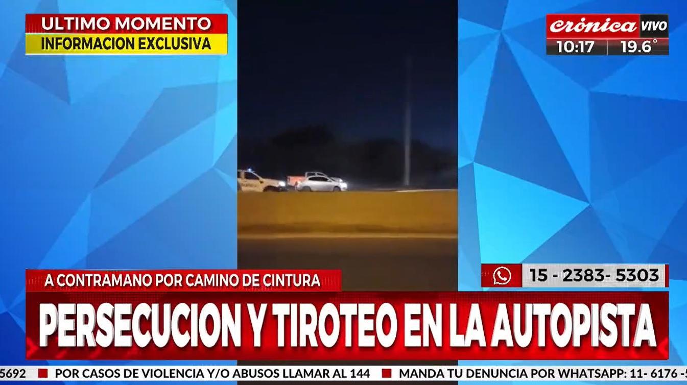 La temeraria persecución policial ocurrió sobre Camino de Cintura, en Ciudad Evita (Captura de video).