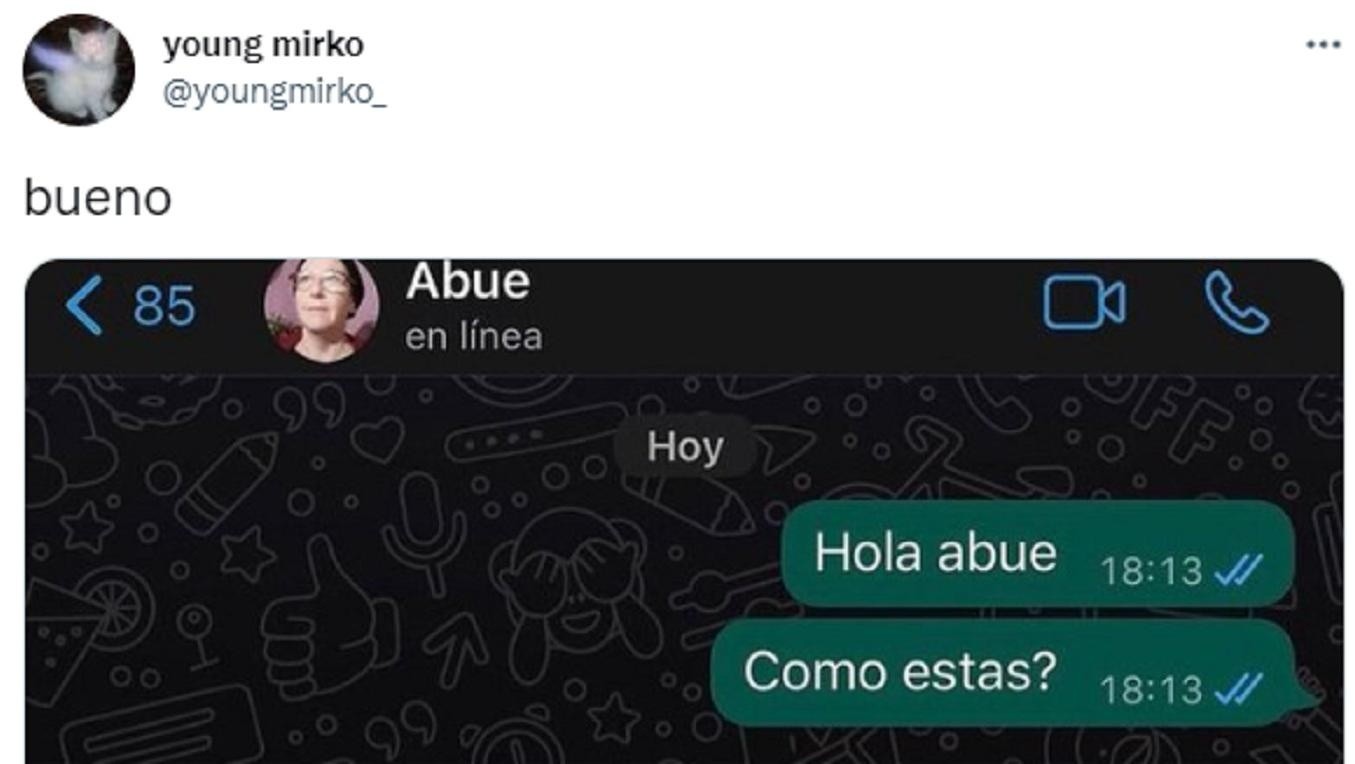 Le preguntó a su abuela cómo se sentía y la insólita respuesta de la señora se volvió viral (Twitter).