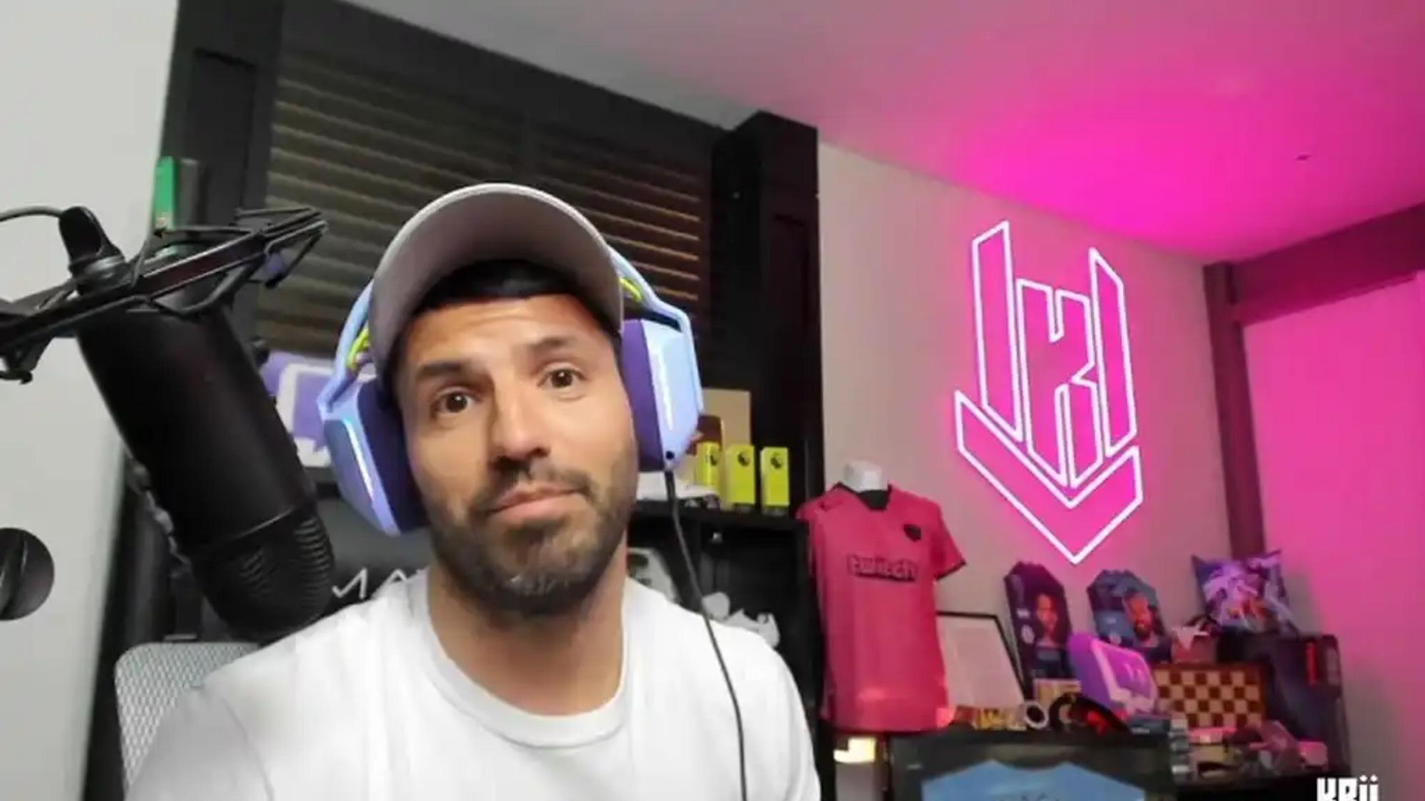 El Kun Agüero en su nueva faceta como influencer gamer.