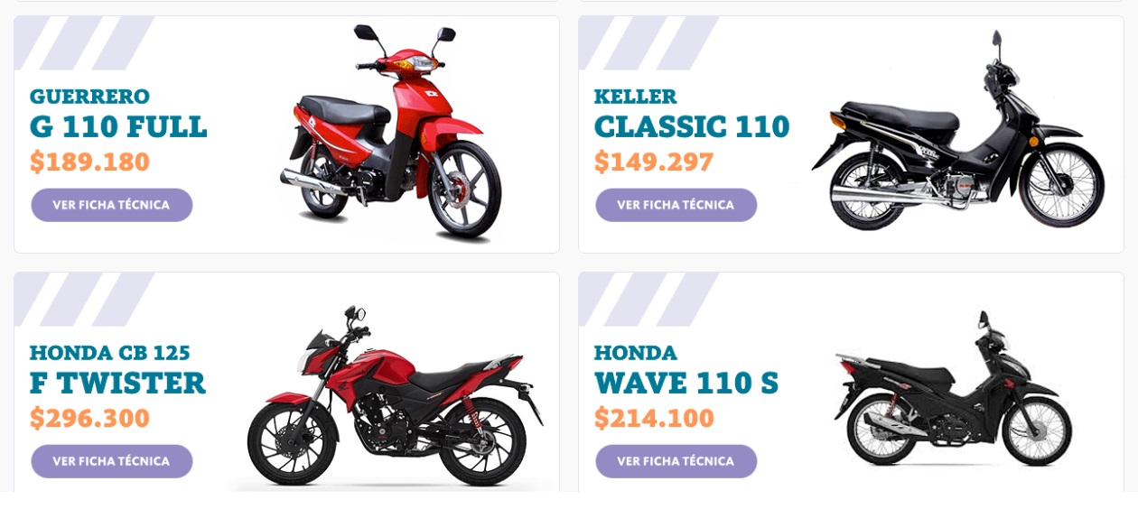 Modelos de motos