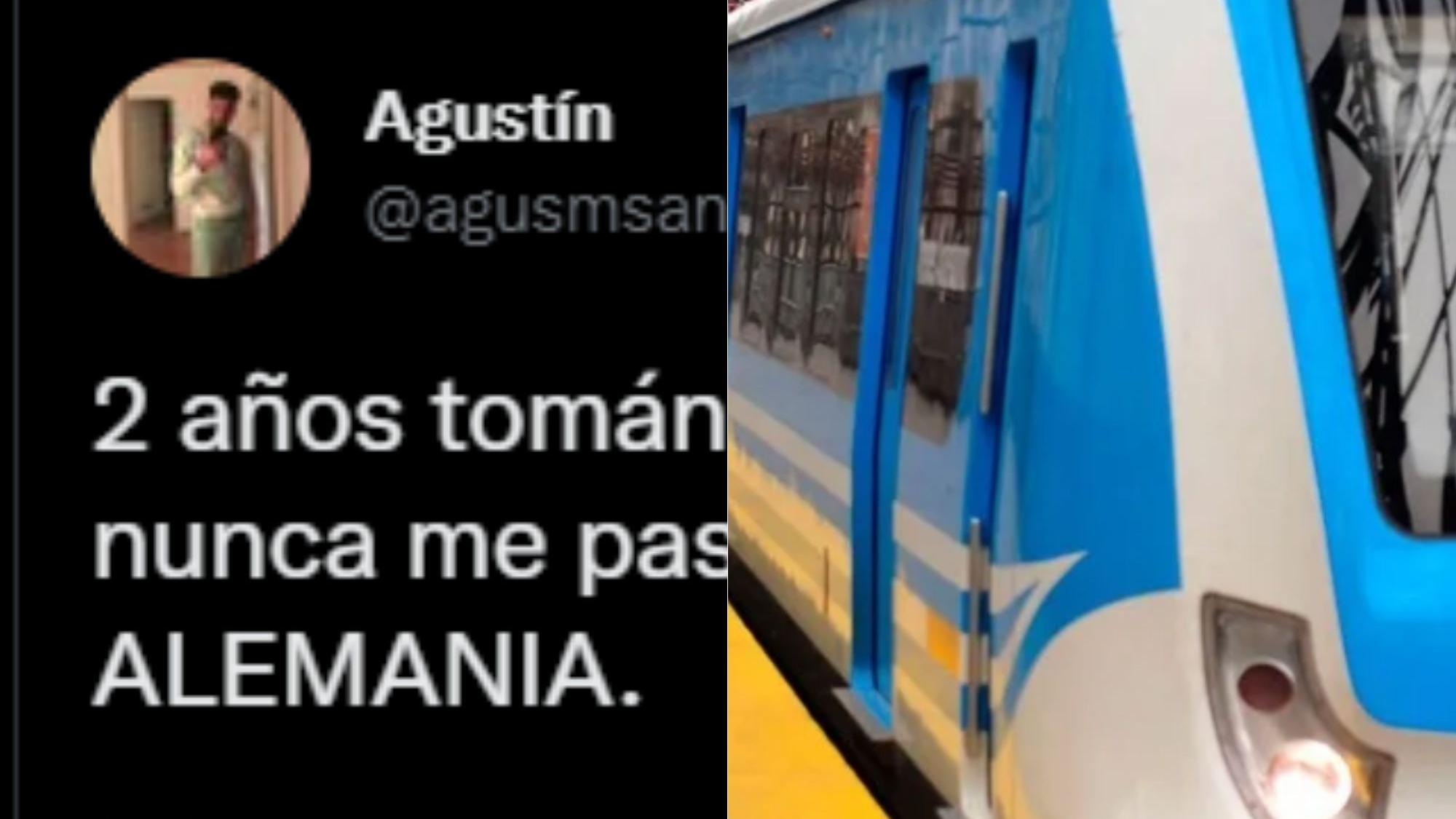 Comparó su viaje en el Tren Roca con uno en Alemania y se viralizó.