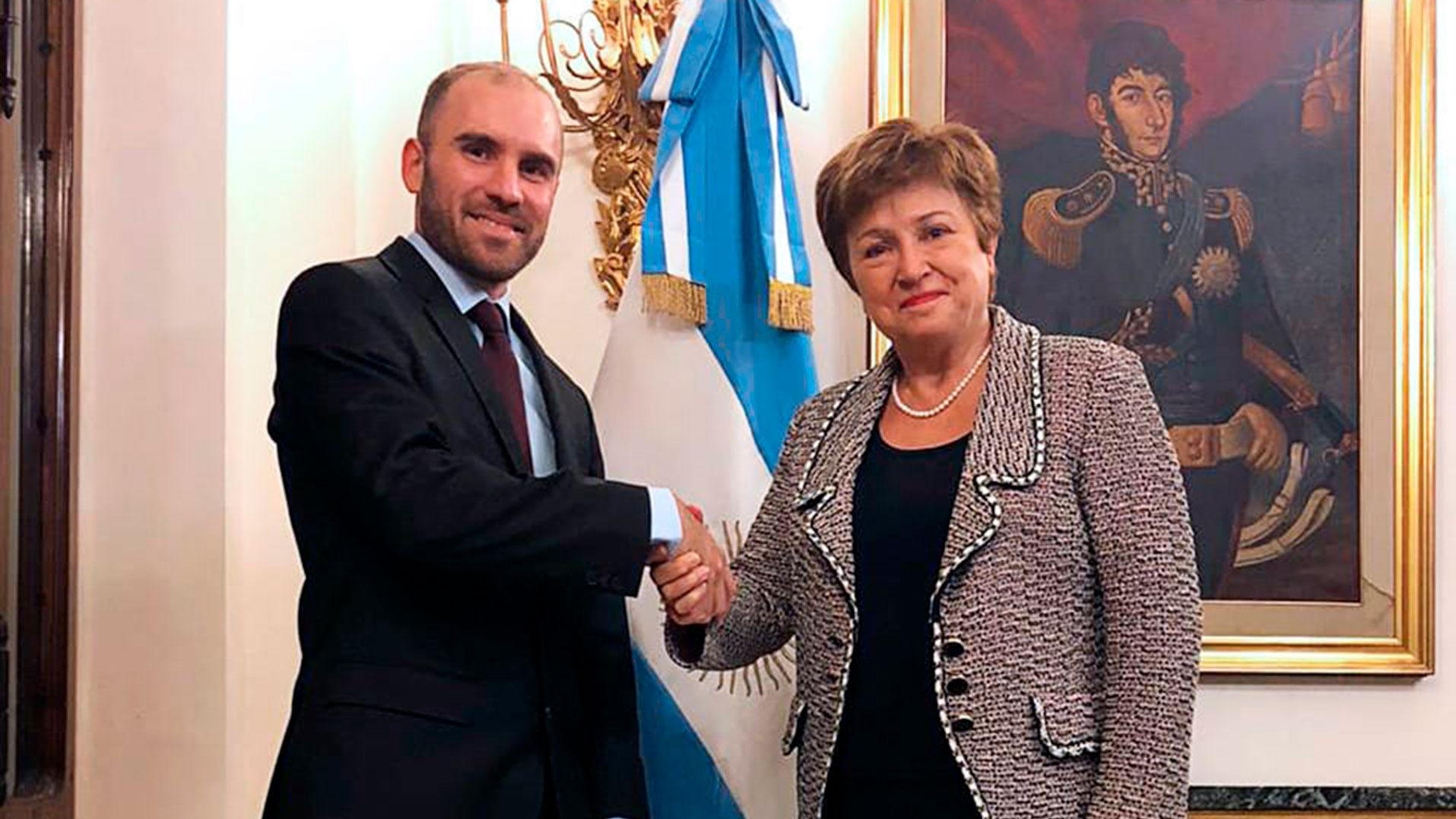 Guzmán y Georgieva volvieron a encontrarse en la reunión de primavera del FMI.