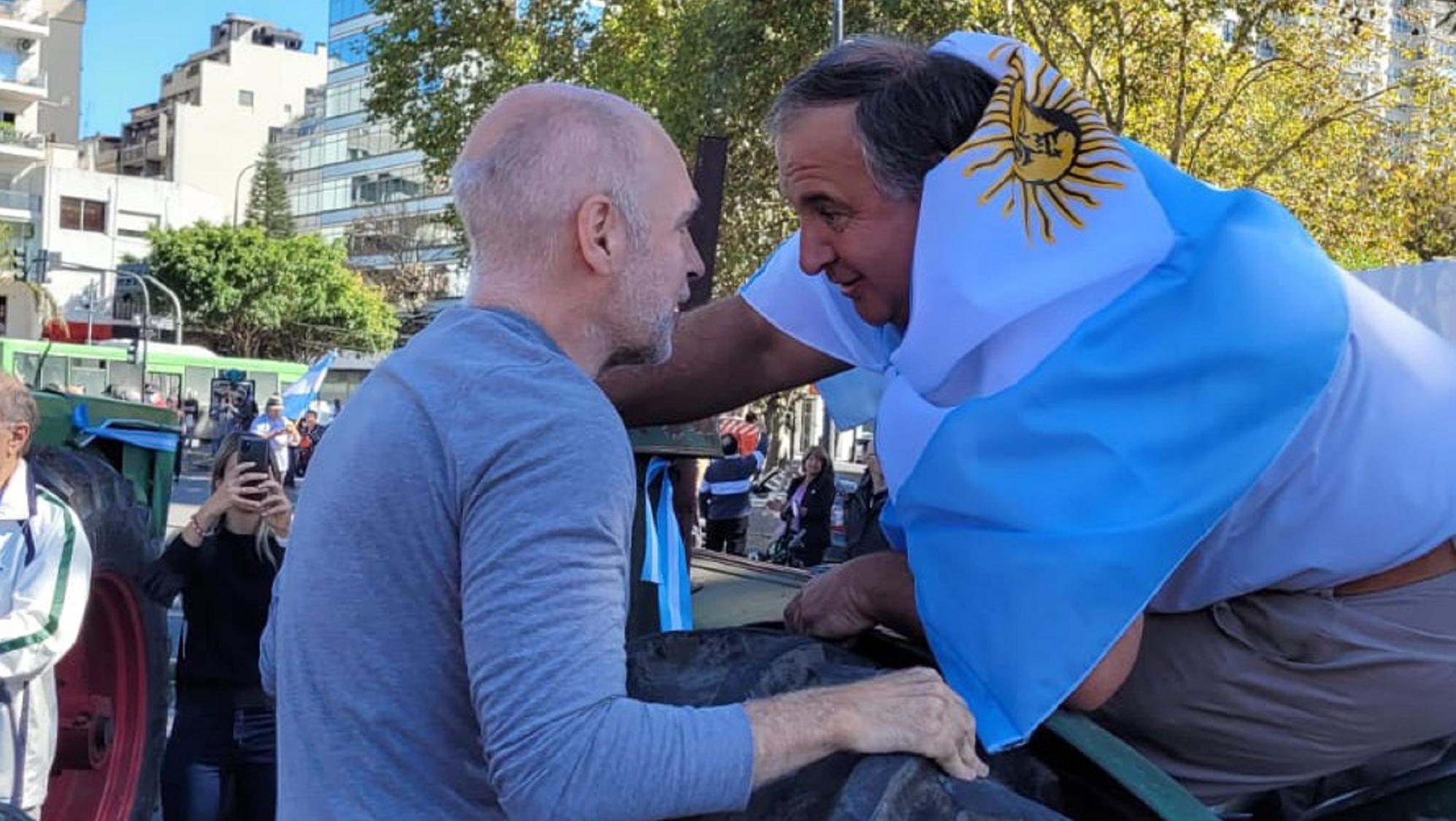 Rodríguez Larreta participó de la marcha del campo.