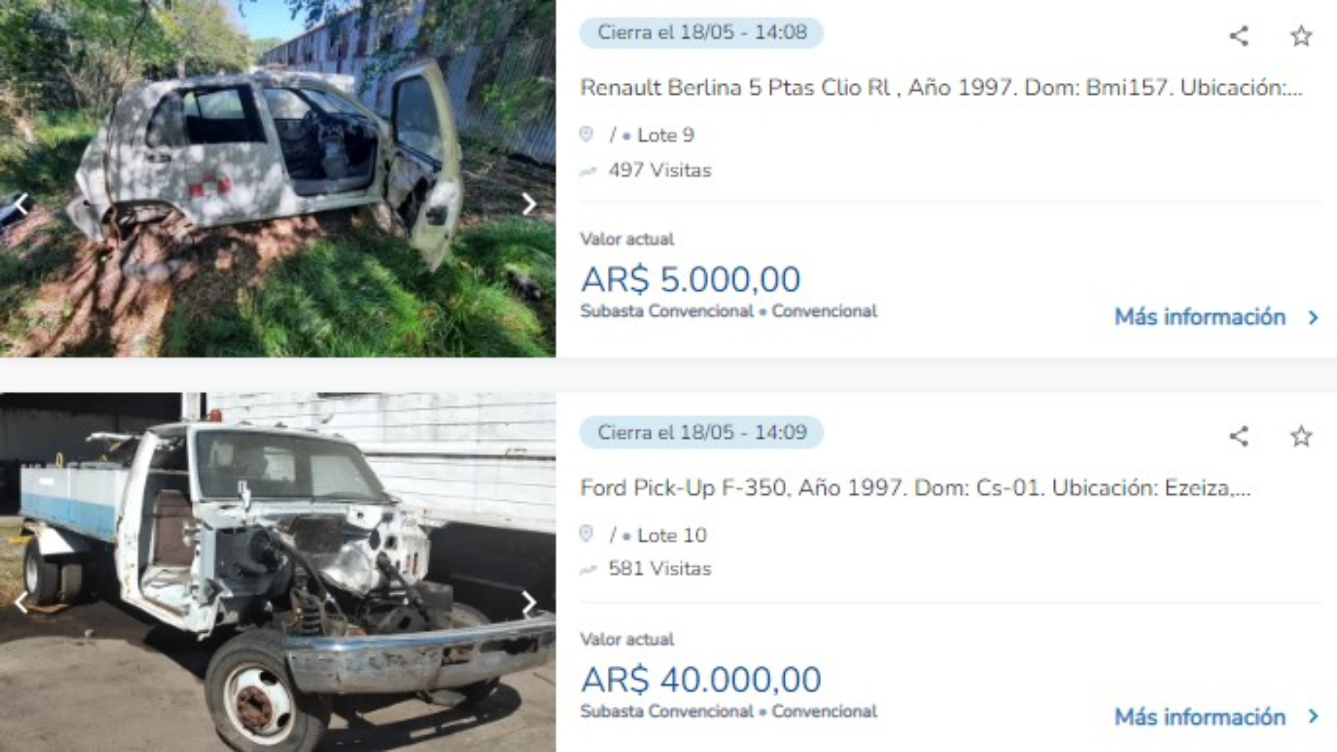 Las ofertas de los autos que se exhiben van desde los $5.000 hasta los $315.000.