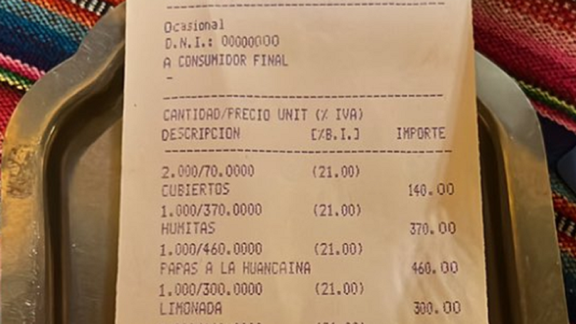 En Twitter se desató un debate: ¿Fue cara o barata la cena para dos? 