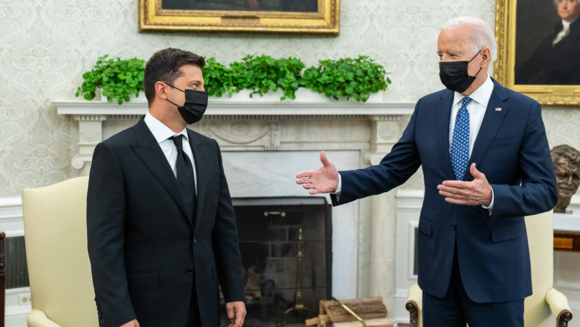 El presidente ucraniano, Volodimir Zelenski junto al presidente norteamericano, Joe Biden.