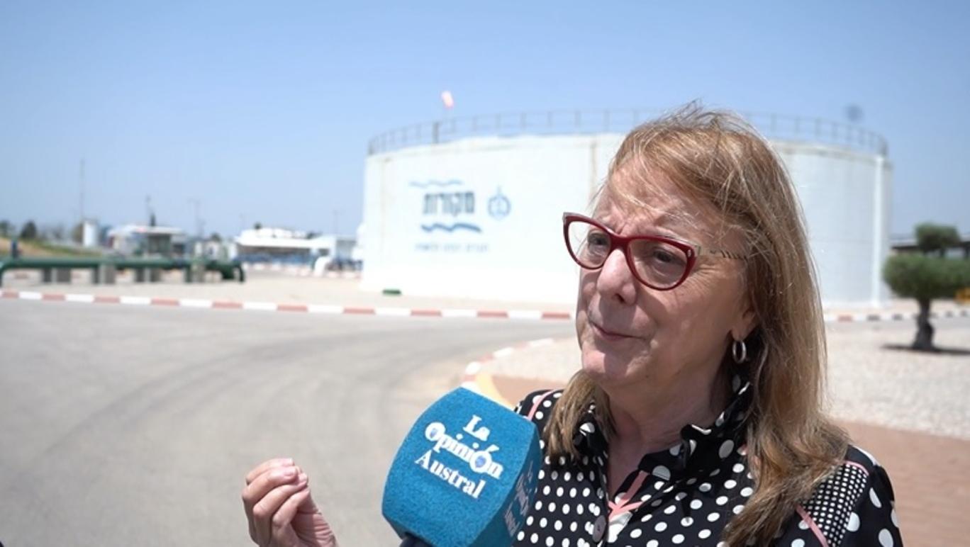 Alicia Kirchner recorrió una planta desalinizadora en Israel (Captura de video).