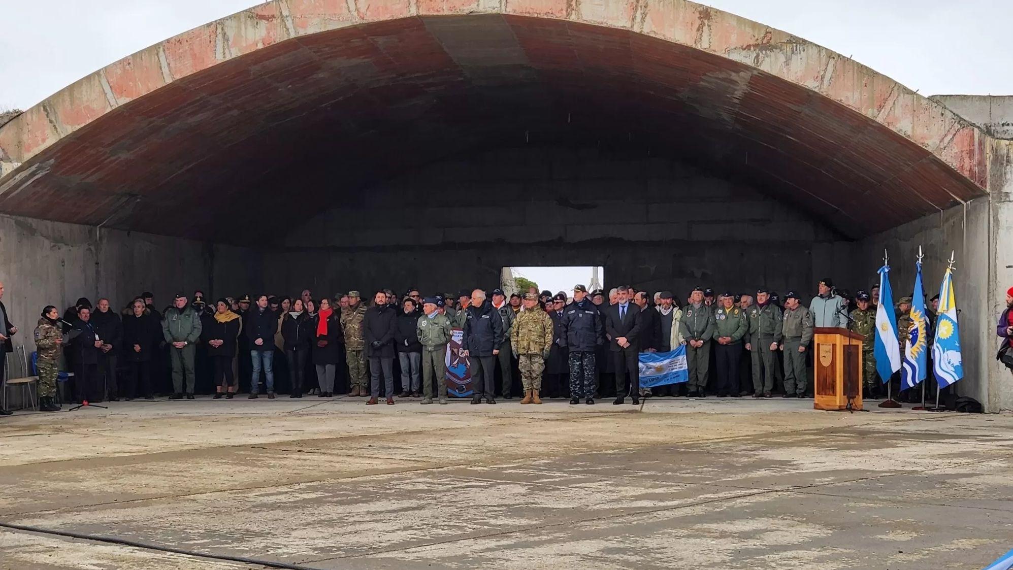 Puerto San Julián fue escenario del acto central de este domingo 1° de mayo (La Opinión Austral).