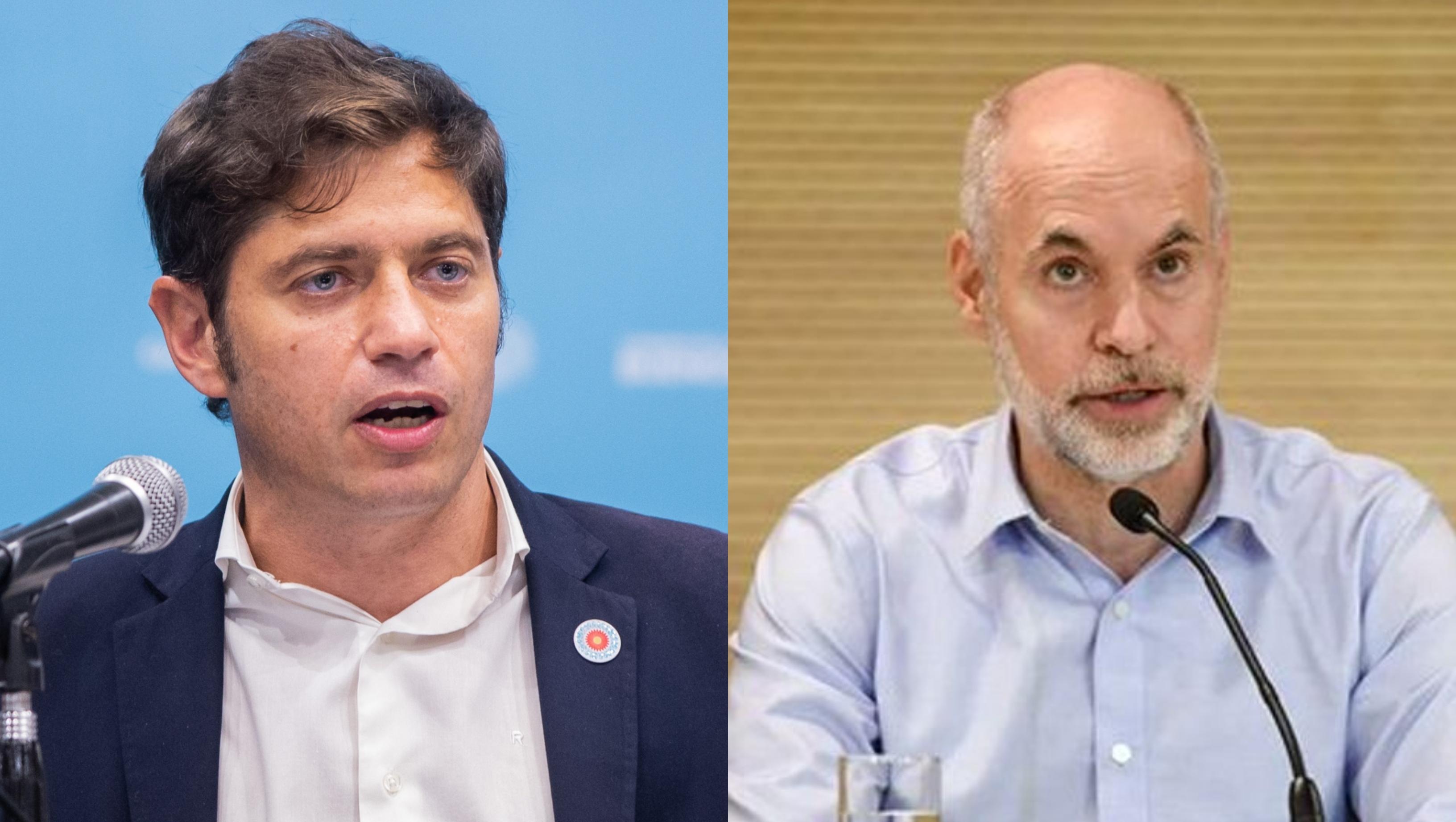 Kicillof y Larreta, dos de los jefes gubernamentales que se expresaron por el Día del Trabajador.