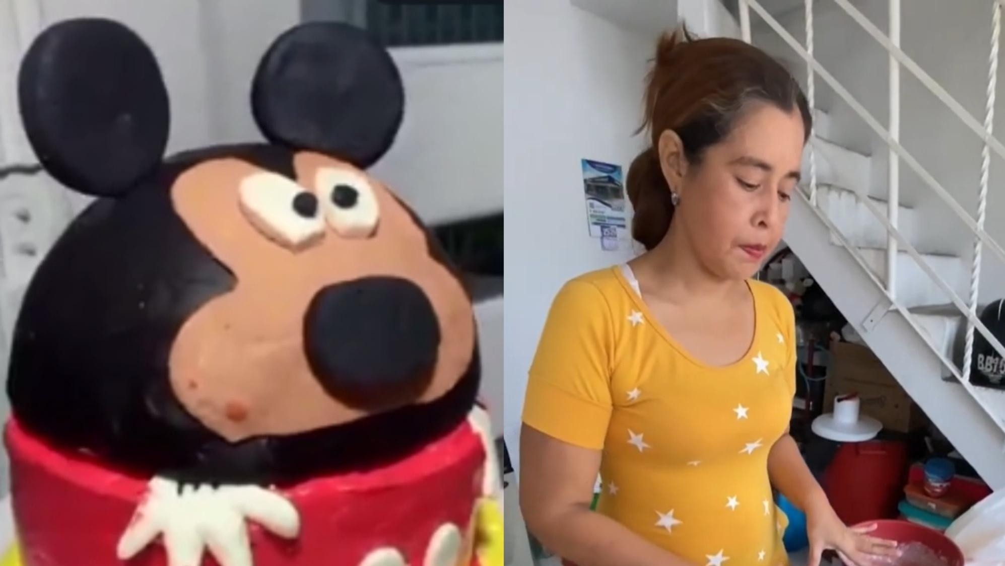 Habló la pastelera detrás de la desastrosa torta de Mickey Mouse viral en TikTok.