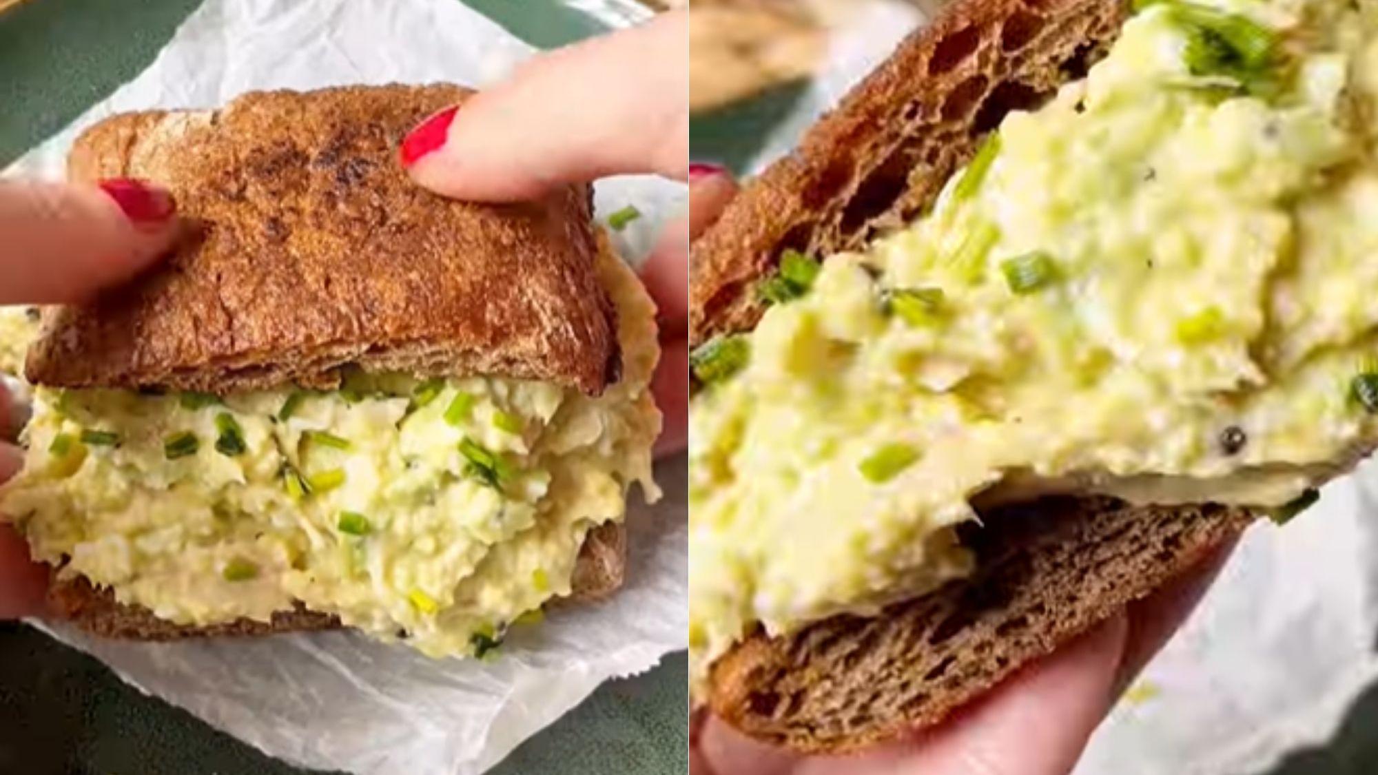 Uno de los ingredientes de este sandwich es la palta. (Captura de pantalla).