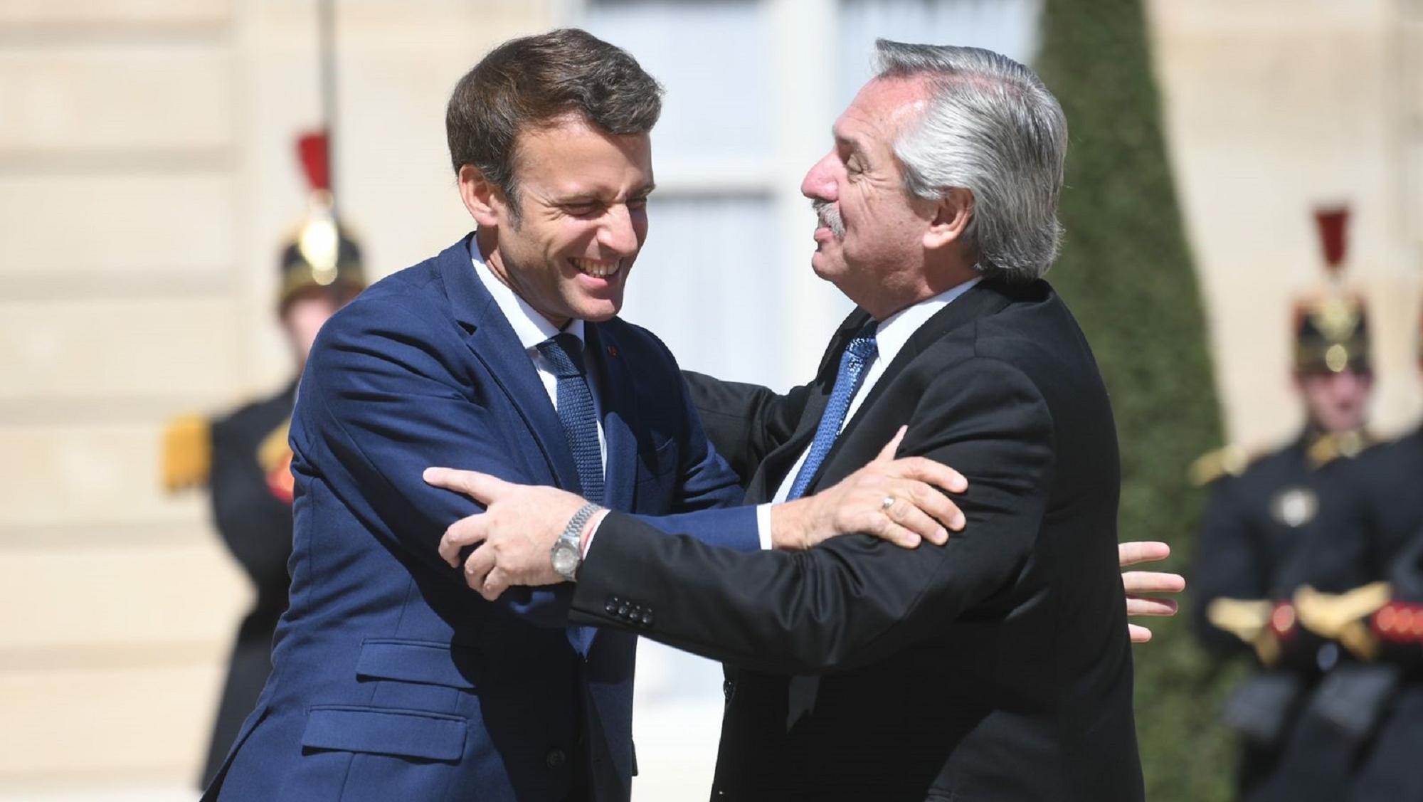 Emmanuel Macron recibió a Alberto Fernández como 